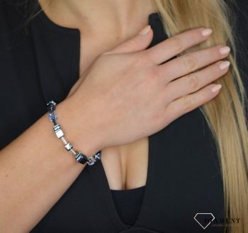 Piękna Bransoletka damska Coeur De Lion onyks, hematyt, Swarovski ozdobiona kryształami Swarovski® to idealny pomysł na prezent dla kobiety oraz jako dodatek do wielu stylizacji (1).JPG