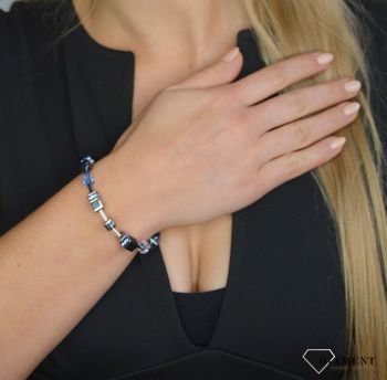 Piękna Bransoletka damska Coeur De Lion onyks, hematyt, Swarovski ozdobiona kryształami Swarovski® to idealny pomysł na prezent dla kobiety oraz jako dodatek do wielu stylizacji (2).JPG