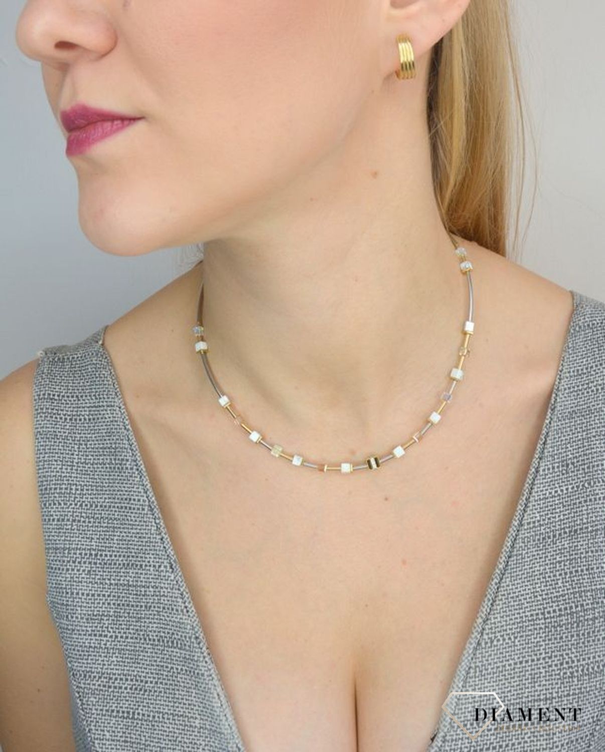 Naszyjnik GeoCUBE blanc & doré – Coeur De Lion 5023101816.jpg