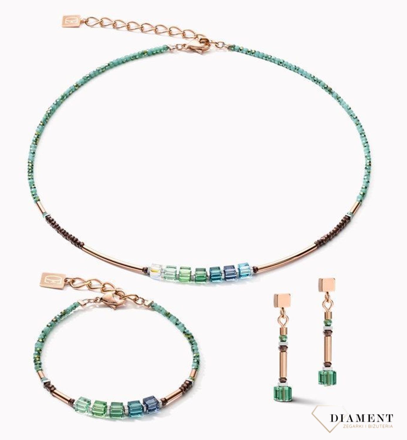 Naszyjnik damski Swarovski Coeur De Lion hematyt, rzeźbione szkło 5027100537.jpg