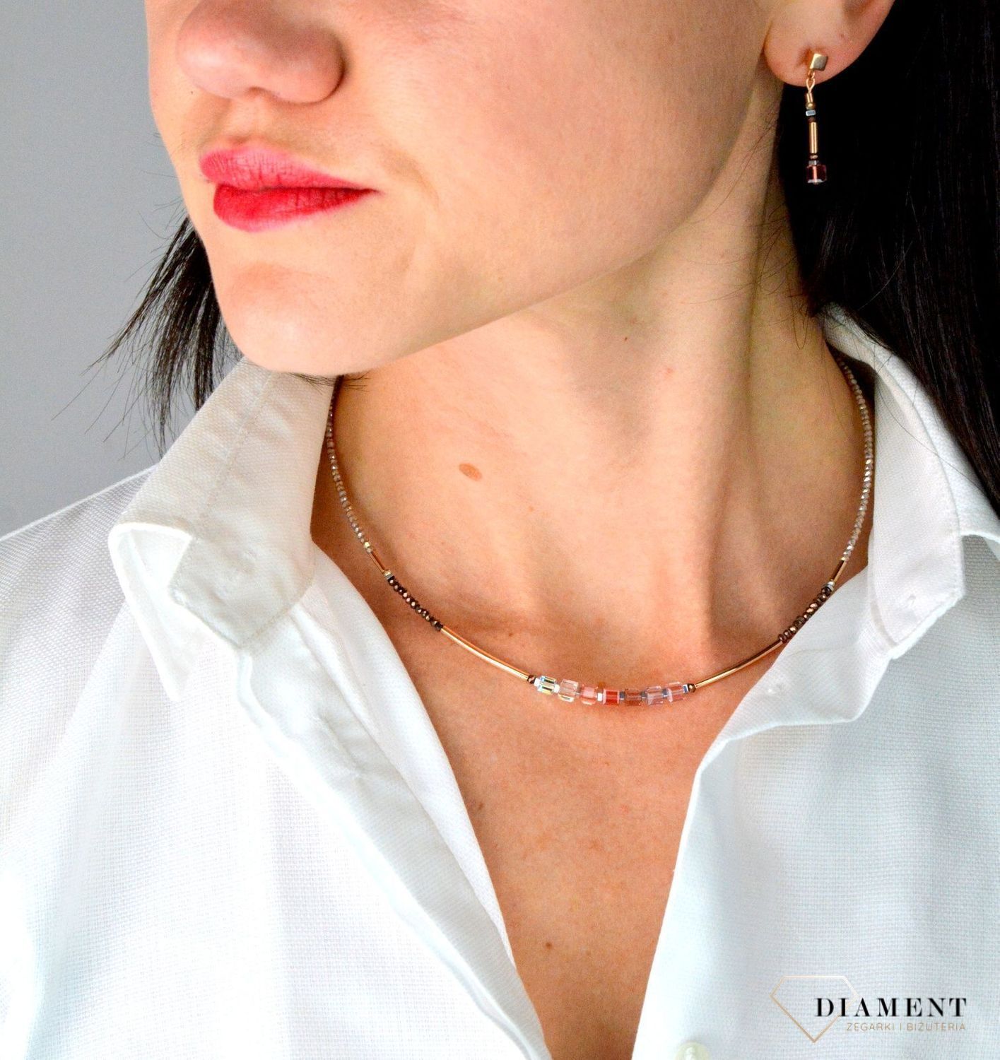 Naszyjnik damski Swarovski Coeur De Lion Różowa lilia 5027101927.jpg