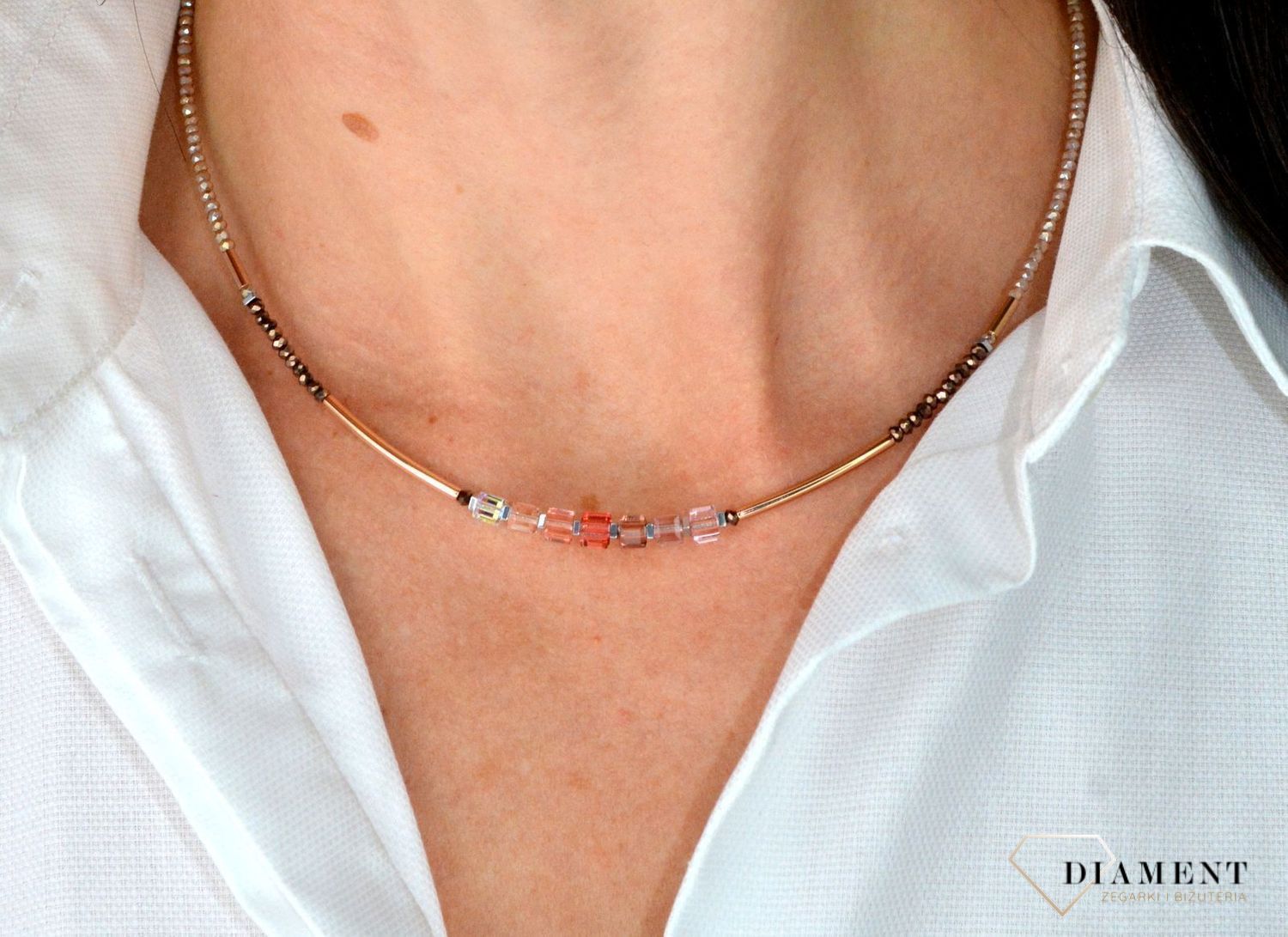 Naszyjnik damski Swarovski Coeur De Lion Różowa lilia 5027101927.jpg