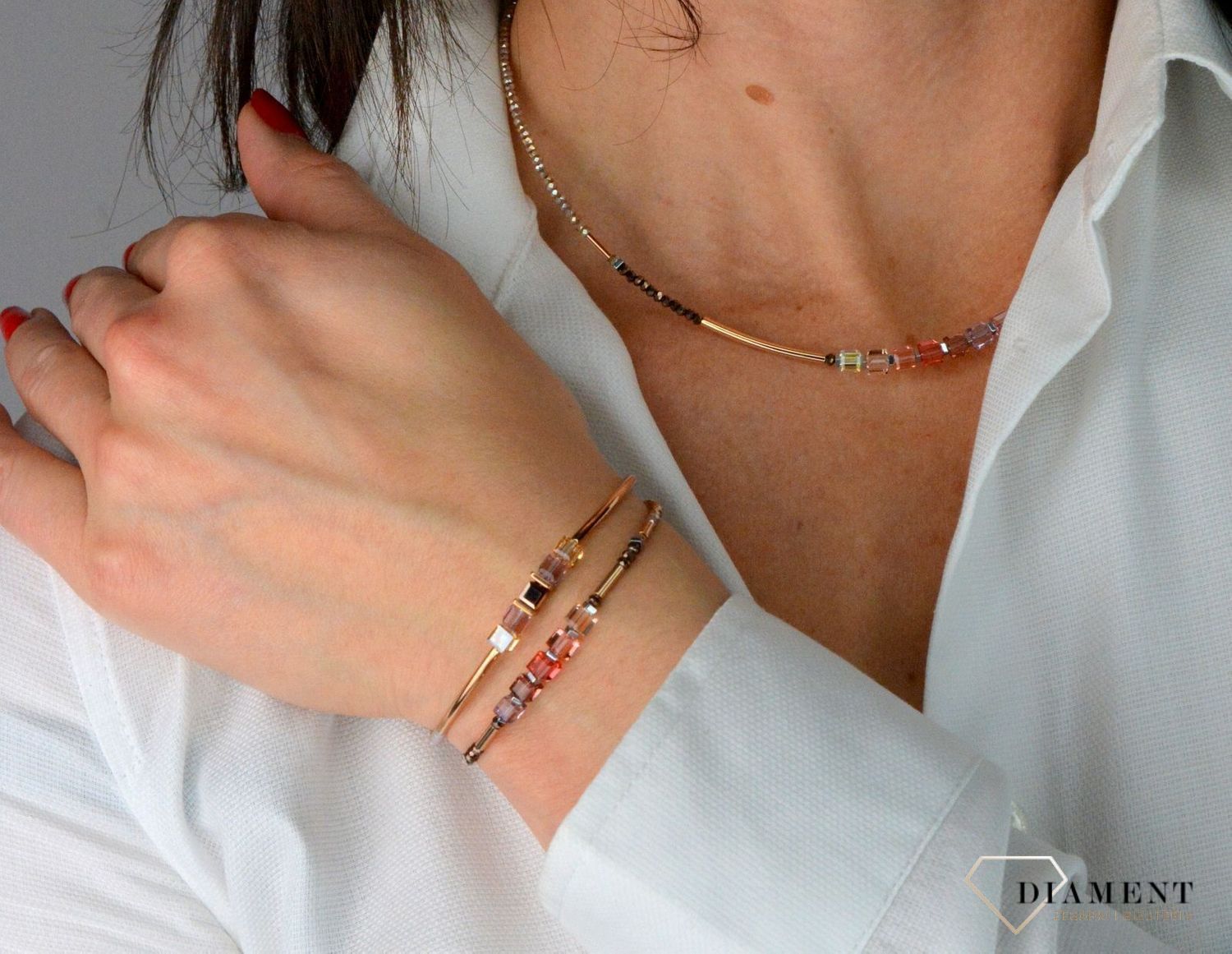 Naszyjnik damski Swarovski Coeur De Lion Różowa lilia 5027101927.jpg