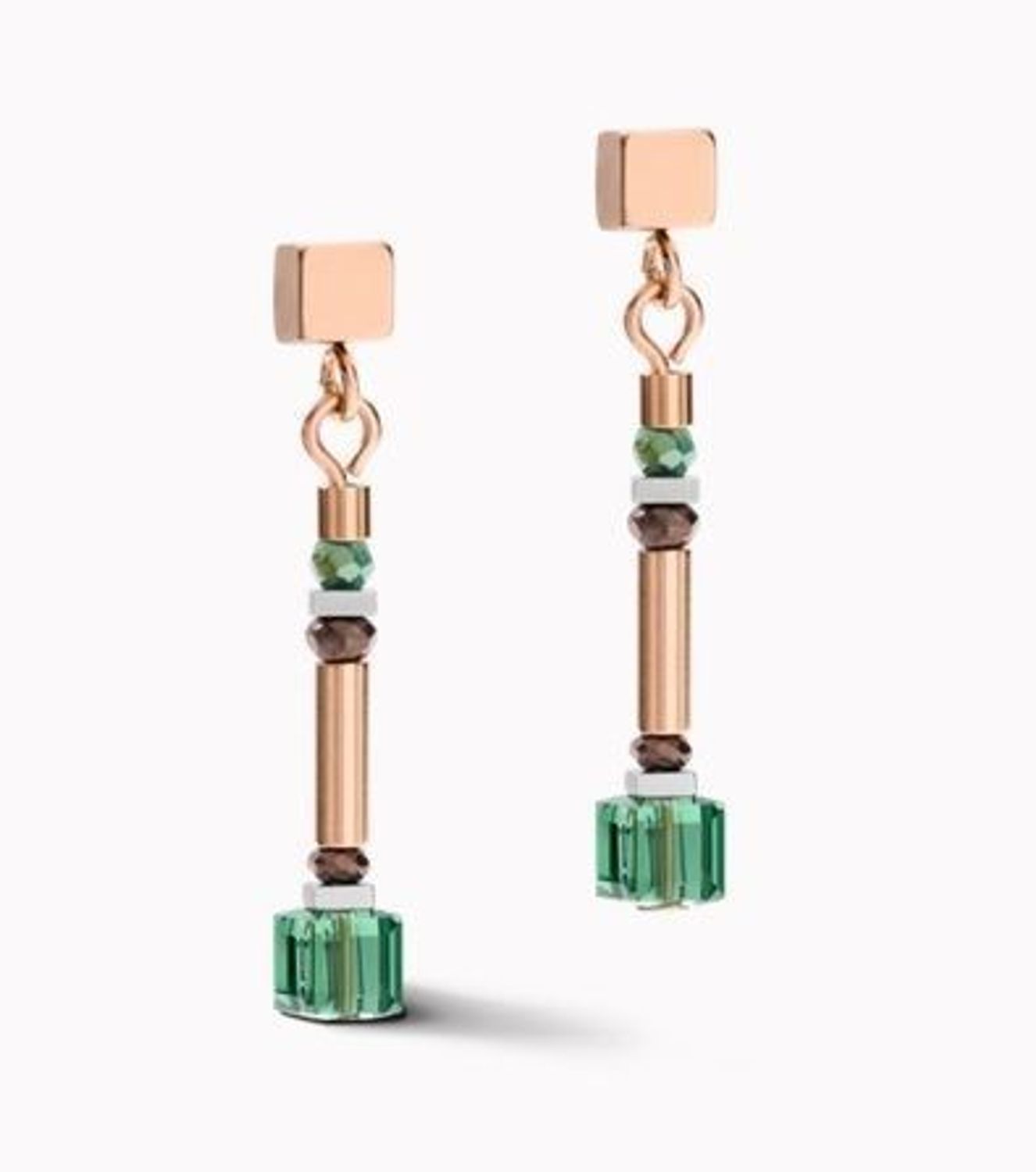 Kolczyki damskie Swarovski Coeur De Lion hematyt, rzeźbione szkło 5027210537.jpg