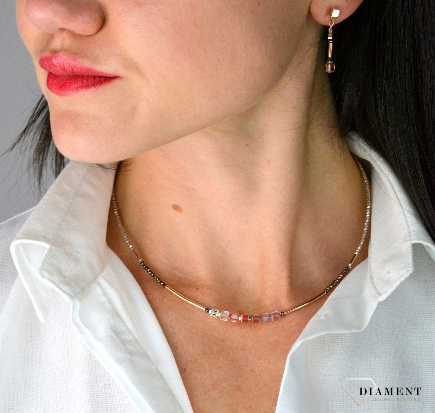 Kolczyki damskie Swarovski Coeur De Lion Różowa lilia 5027211927.jpg