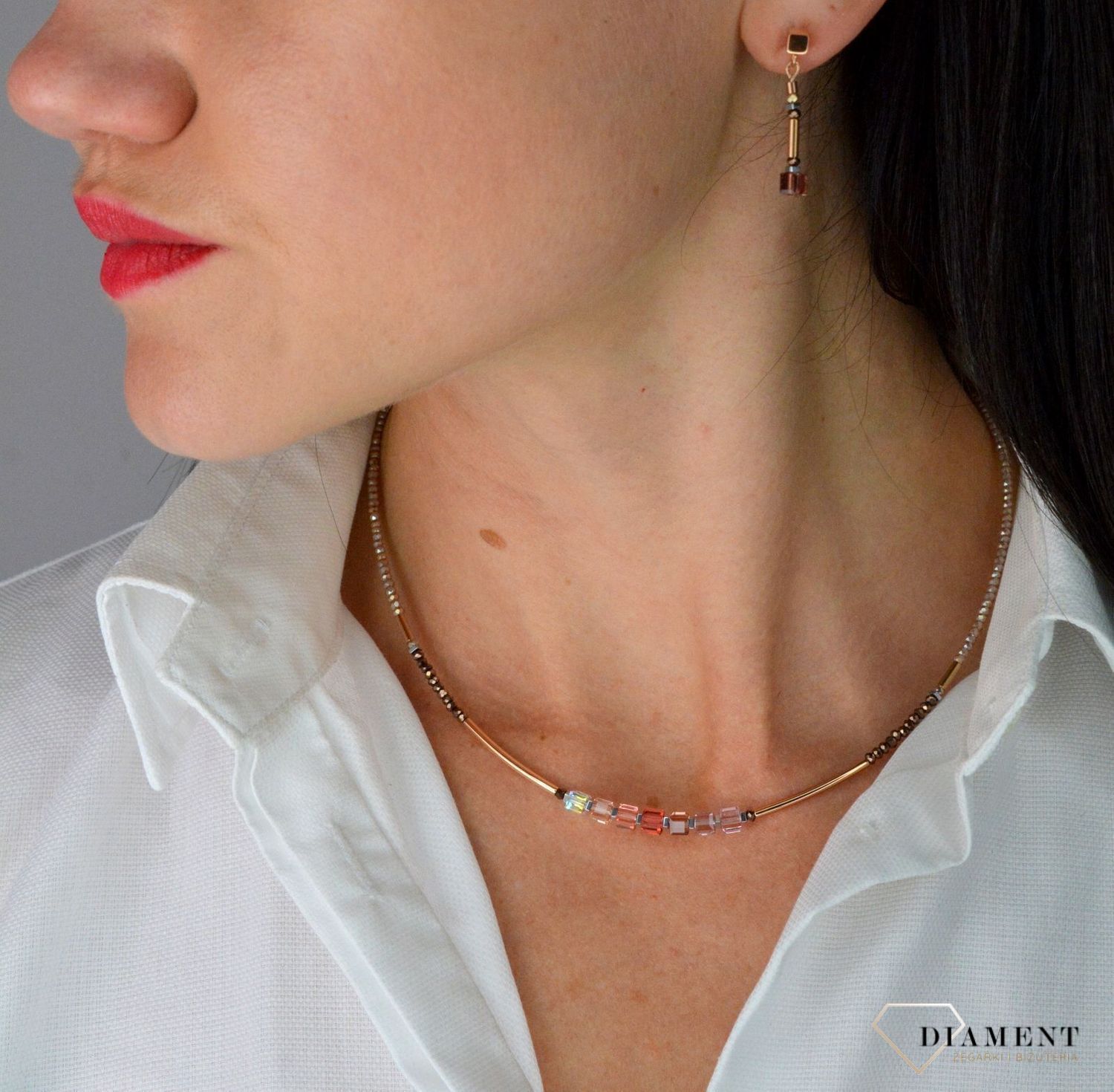 Kolczyki damskie Swarovski Coeur De Lion Różowa lilia 5027211927.jpg