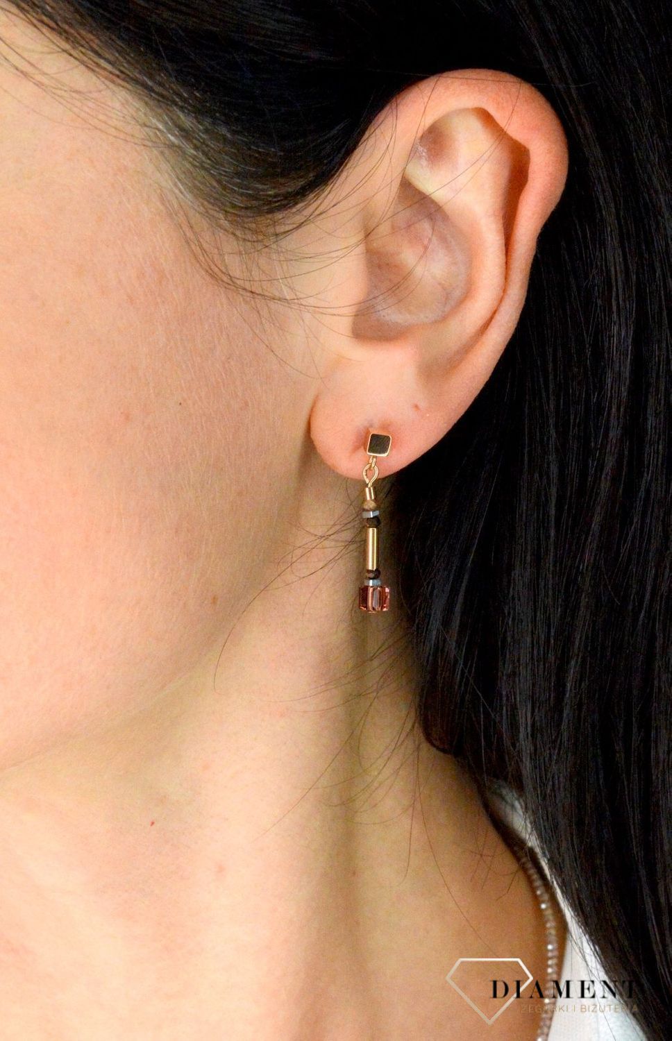 Kolczyki damskie Swarovski Coeur De Lion Różowa lilia 5027211927.jpg