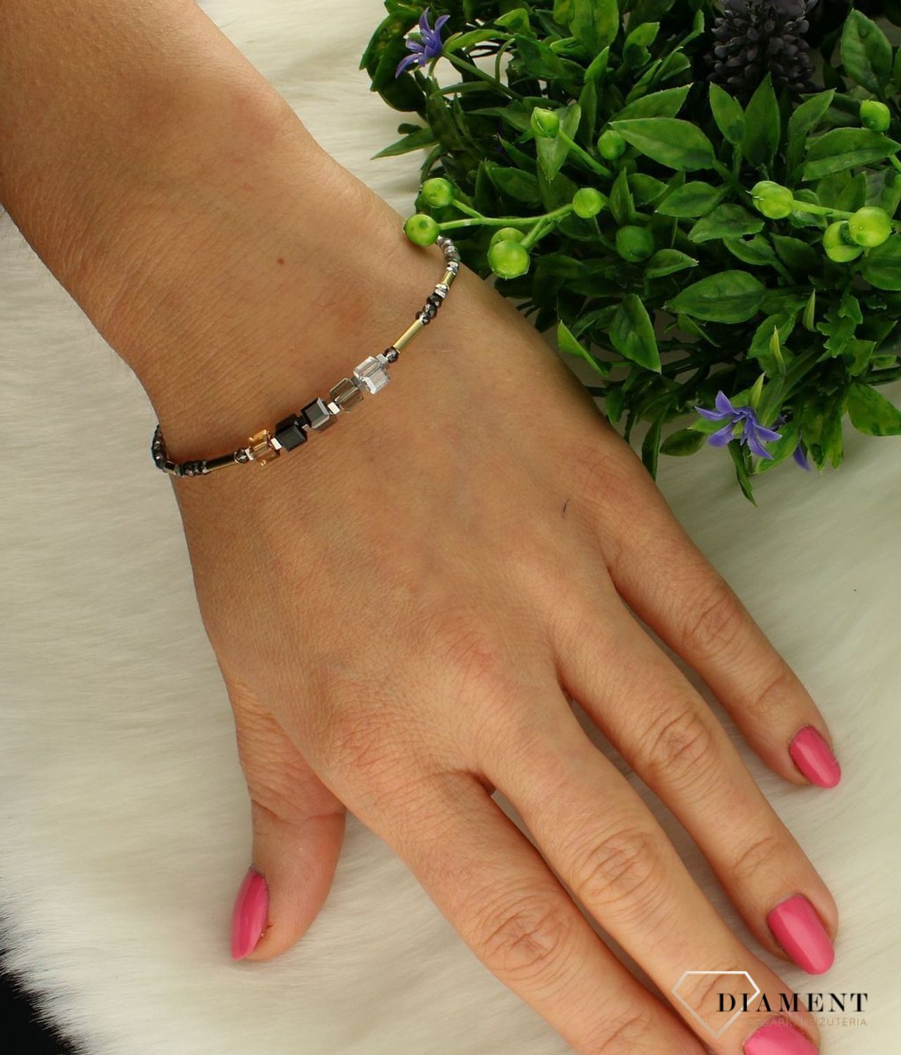 Bransoletka damska Swarovski Coeur De Lion szlifowane szkło  5027301216. Bransoletka damska Swarovski Coeur De Lion  ponadczasowa piękna bransoletka z kolekcji GeoCUBE® zdobiony kamieniami naturalnymi i kryszta.jpg