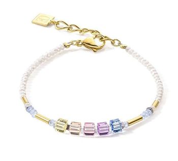 Bransoletka damska Swarovski Coeur De Lion kryształowe szkło w pastelowych kolorach 5027301522.  Idealna zarówno na eleganckie, jak i niezobowiązujące okazje, ta bransoletka wykonana z połyskujących kryształów.jpg