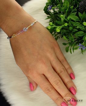 Bransoletka damska Swarovski Coeur De Lion kryształowe szkło w pastelowych kolorach 5027301522.  Idealna zarówno na eleganckie, jak i niezobowiązujące okazje, ta bransoletka wykonana45.jpg