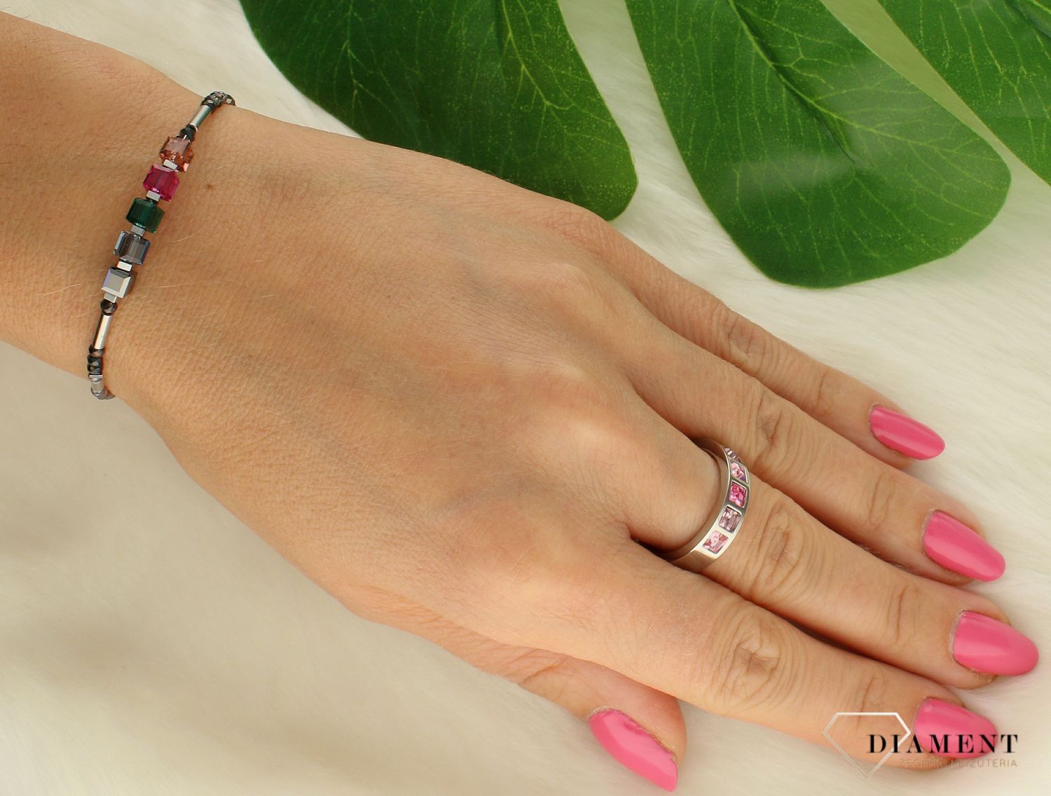 Bransoletka damska Coeur De Lion Art Nouveau wielokolorowe kryształy  502730-1578.jpg