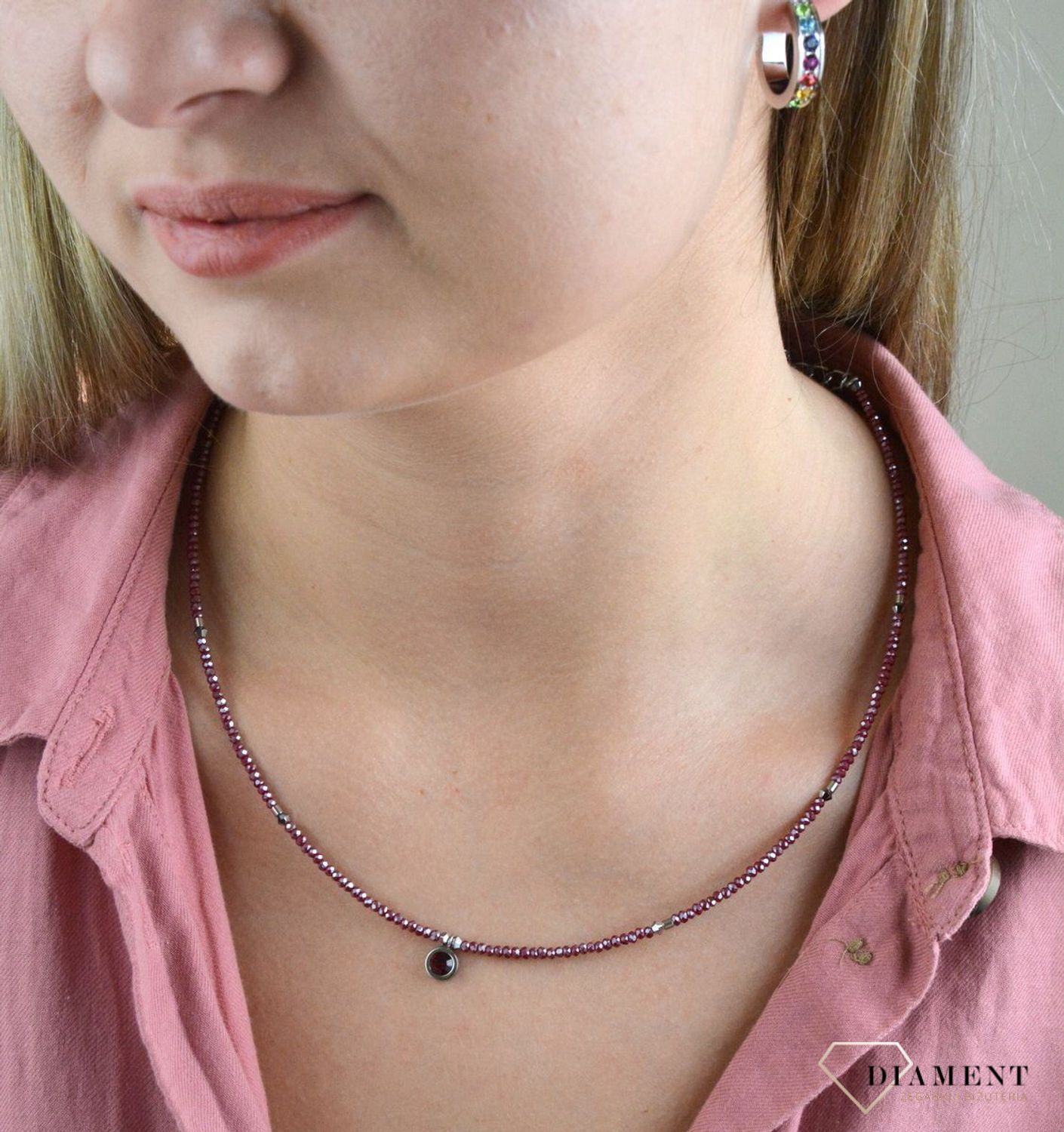 Naszyjnik damski Swarovski Coeur De Lion kryształowe szkło 503310-0300 5033100300.jpg