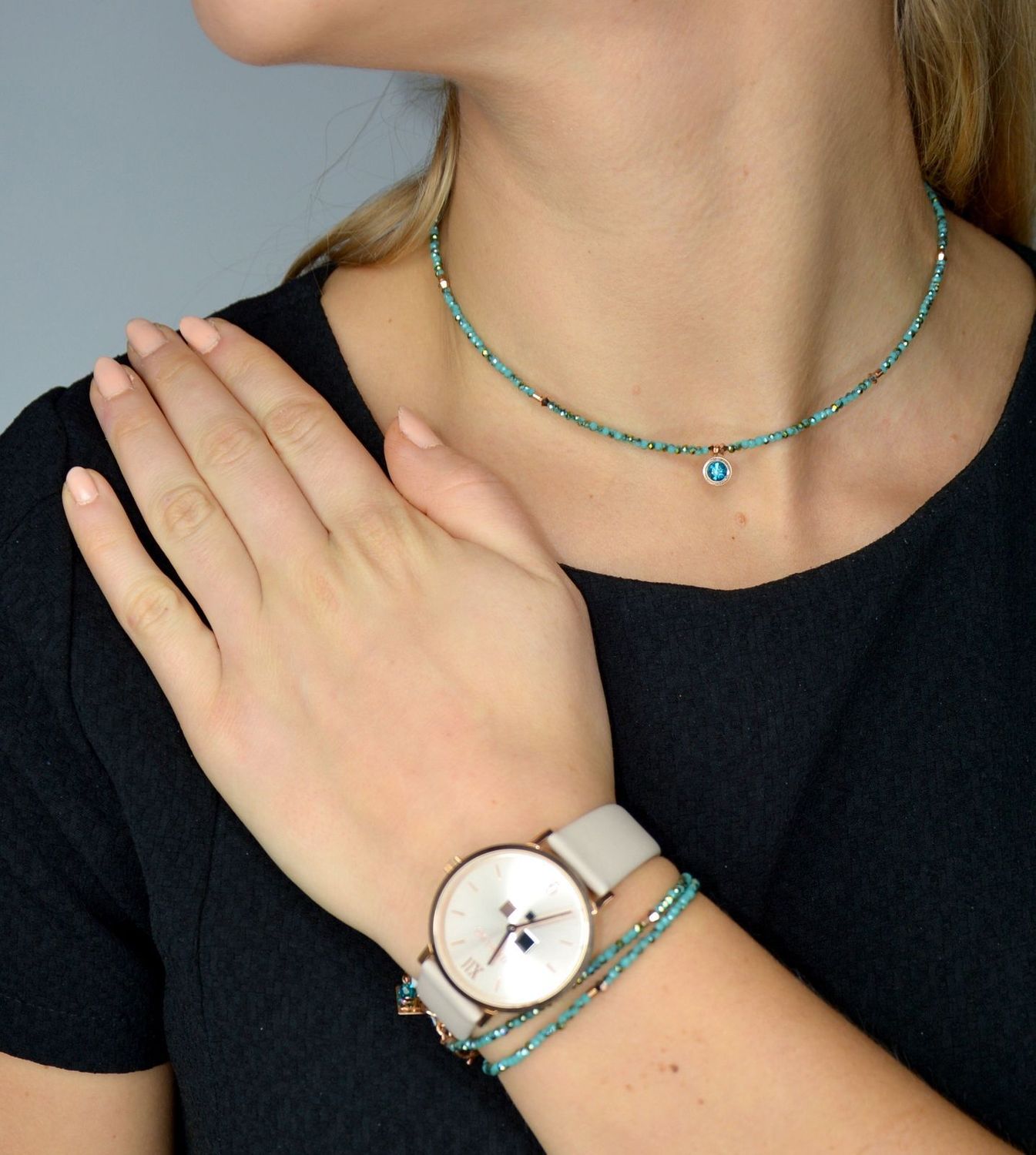 Naszyjnik damski Swarovski zielone kryształy Coeur De Lion 5033100624. Piękny naszyjnik damski Coeur de Lion ozdobiona kryształami Swarovski® to idealny pomysł na prezent dla kobiety oraz jako dodatek do wiel.jpg