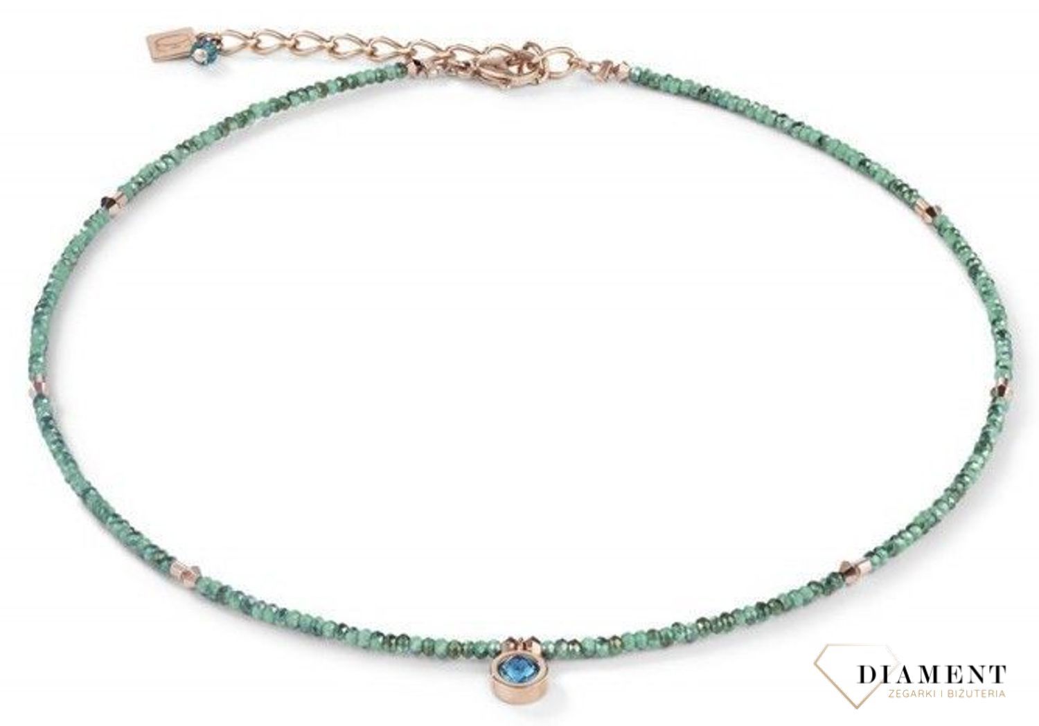 Naszyjnik damski Swarovski zielone kryształy Coeur De Lion 5033100624. Piękny naszyjnik damski Coeur de Lion ozdobiona kryształami Swarovski® to idealny pomysł na prezent dla kobiety oraz jako dodatek do wiel.jpg