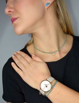 Naszyjnik damski Swarovski zielone kryształy Coeur De Lion 5033100624. Piękny naszyjnik damski Coeur de Lion ozdobiona kryształami Swarovski® (13).JPG