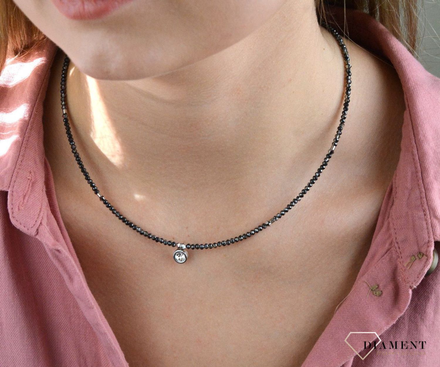 Naszyjnik damski Swarovski Coeur De Lion srebrny z antracytem 5033101200 5033101200-1.jpg