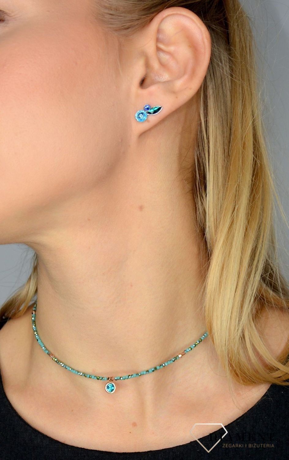 Bransoletka damska Swarovski zielone kryształy Coeur De Lion 5033300624. Piękny naszyjnik damski Coeur de Lion ozdobiona kryształami Swarovski® to idealny pomysł na prezent dla kobiety oraz jako dodatek do wi.jpg