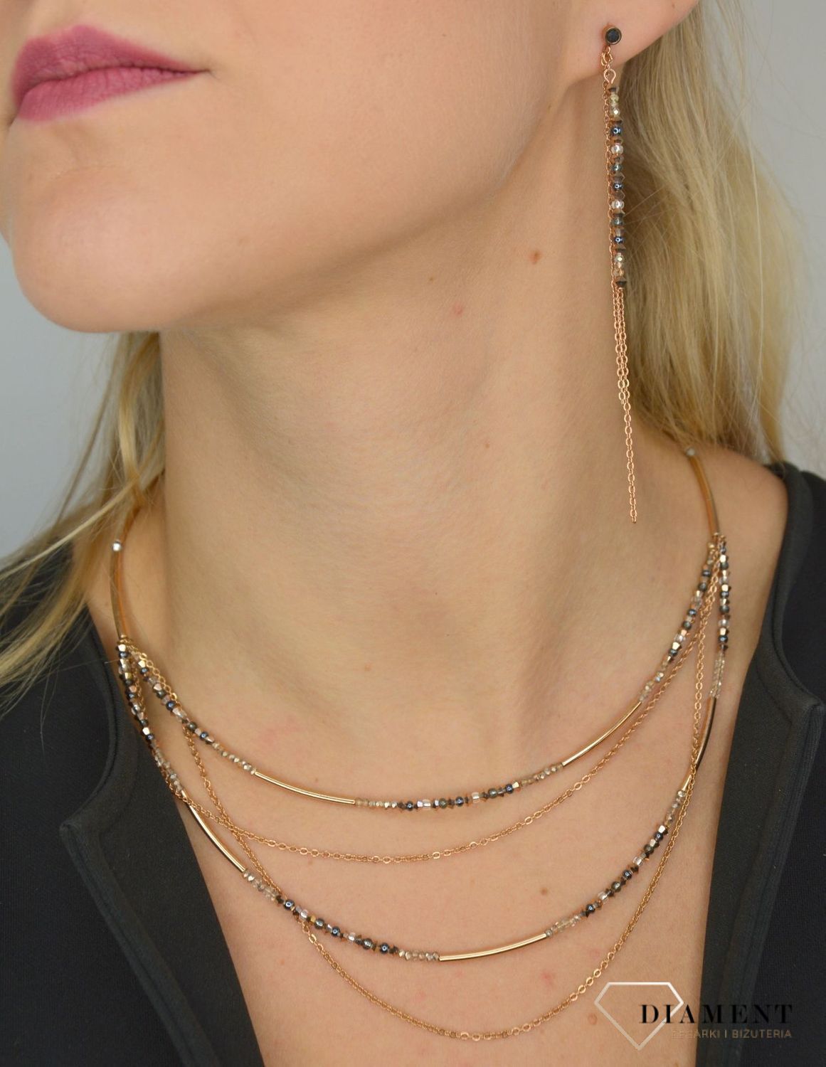 Piękny naszyjnik damski Coeur de Lion ozdobiona kryształami Swarovski® to idealny pomysł na prezent dla kobiety oraz jako dodatek do wielu stylizacji..jpg