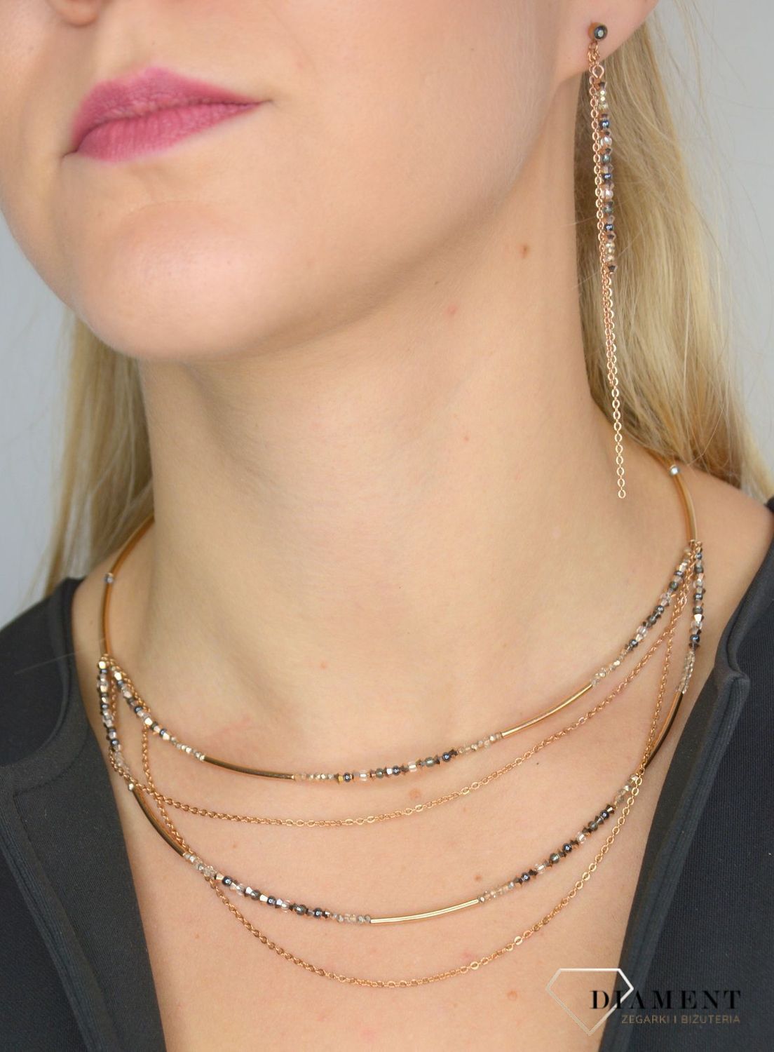 Piękny naszyjnik damski Coeur de Lion ozdobiona kryształami Swarovski® to idealny pomysł na prezent dla kobiety oraz jako dodatek do wielu stylizacji..jpg