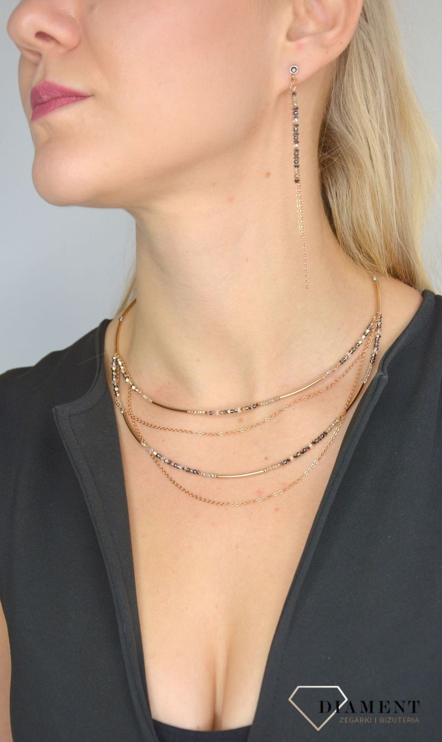 Piękny naszyjnik damski Coeur de Lion ozdobiona kryształami Swarovski® to idealny pomysł na prezent dla kobiety oraz jako dodatek do wielu stylizacji..jpg