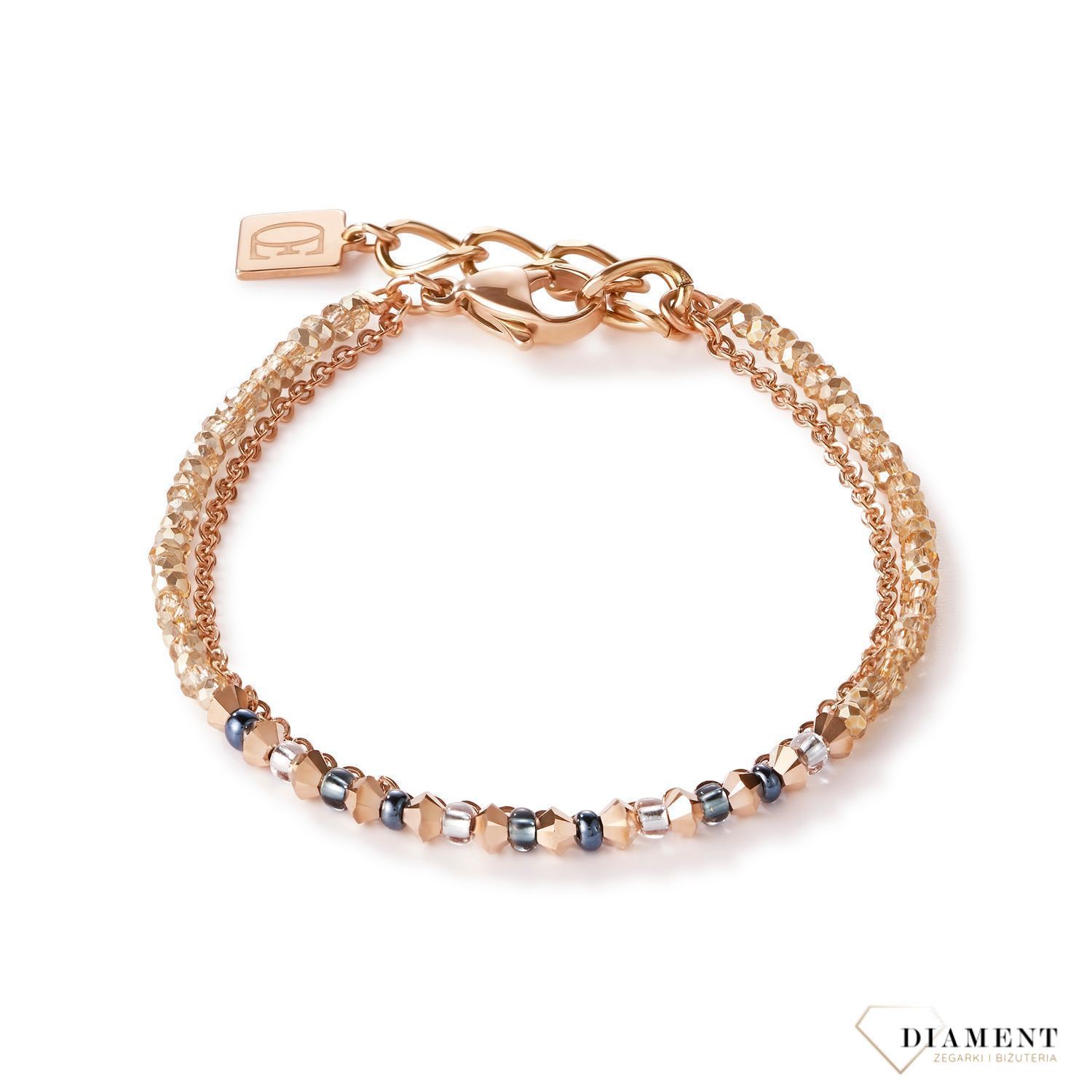 Piękna bransoletka damska Coeur de Lion ozdobiona kryształami Swarovski® to idealny pomysł na prezent dla kobiety oraz jako dodatek do wielu stylizacji..jpg