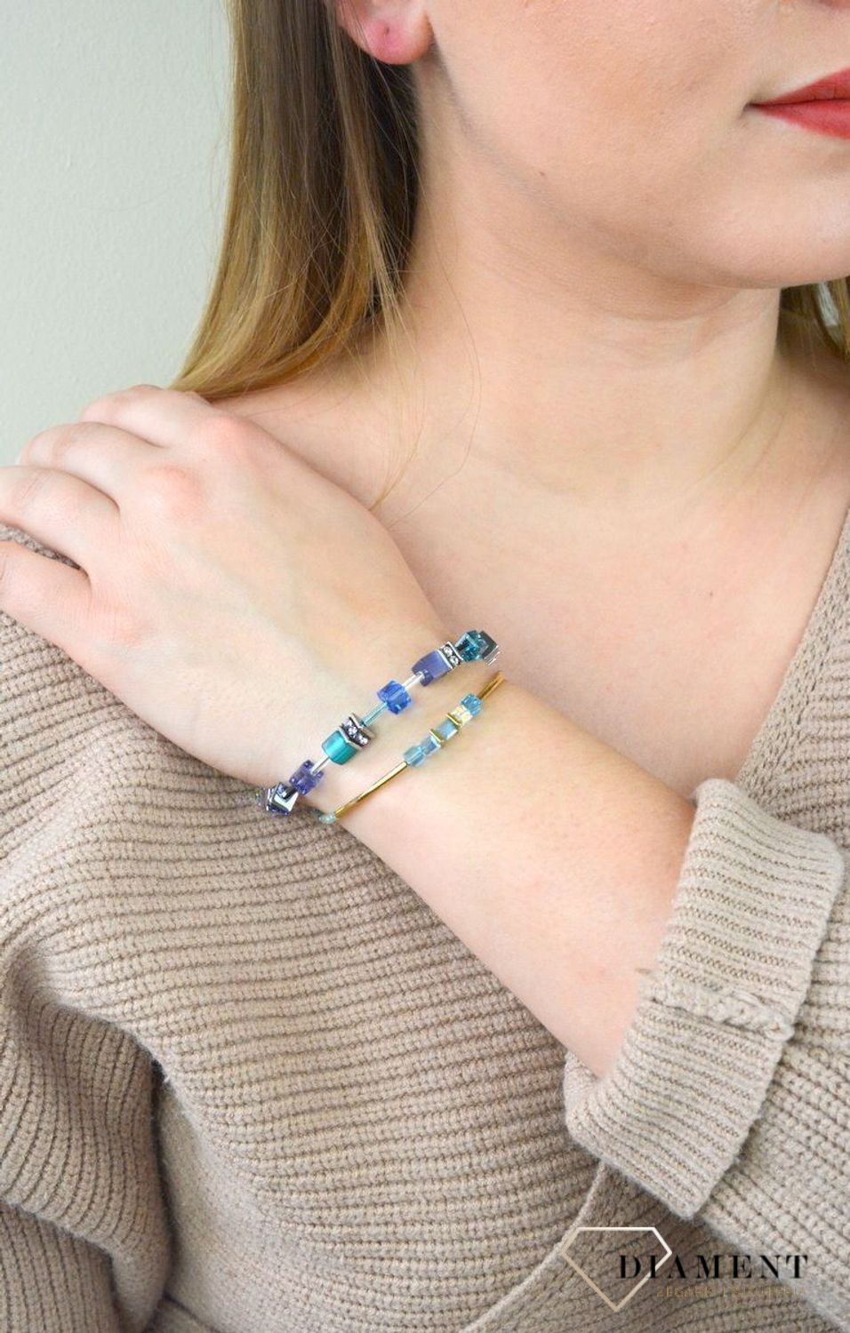 Bransoletka damska Coeur De Lion turkus 5042300600 to wielobarwna, złota biżuteria wykonana w Niemczech. COEUR DE LION to nowy koncept biżuterii, wykonanej ręcznie, przy użyciu naturalnych kamieni oraz wysokiej jakości mat.jpg