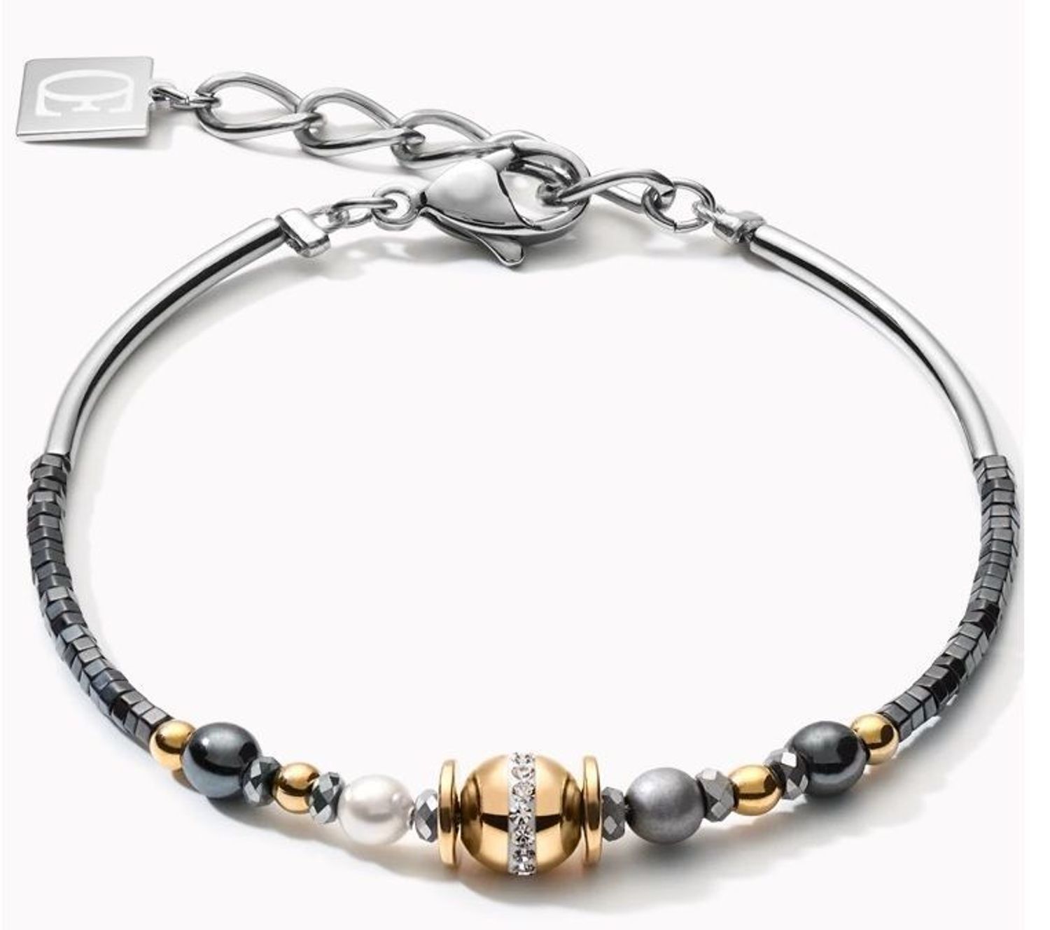 Bransoletka damska Swarovski Coeur De Lion z kuleczką i kryształami 5049301216.jpg