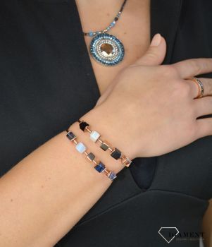 Piękna Bransoletka damska Swarovski Coeur De Lion 'sodalit i chalcedon' granatowy sodalit i jasnoniebieski chalcedon, ozdobiona kryształami Swarovski® to idealny pomysł na prezent dla kobiety oraz jako dodatek do wielu stylizacji (4).JPG