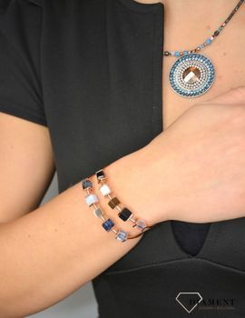 Piękna Bransoletka damska Swarovski Coeur De Lion 'sodalit i chalcedon' granatowy sodalit i jasnoniebieski chalcedon, ozdobiona kryształami Swarovski® to idealny pomysł na prezent dla kobiety oraz jako dodatek do wielu stylizacji (6).JPG