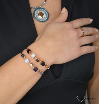 Piękna Bransoletka damska Swarovski Coeur De Lion czarny onyks, howlit, ozdobiona kryształami Swarovski® to idealny pomysł na prezent dla kobiety oraz jako dodatek do wielu stylizacji (3).JPG