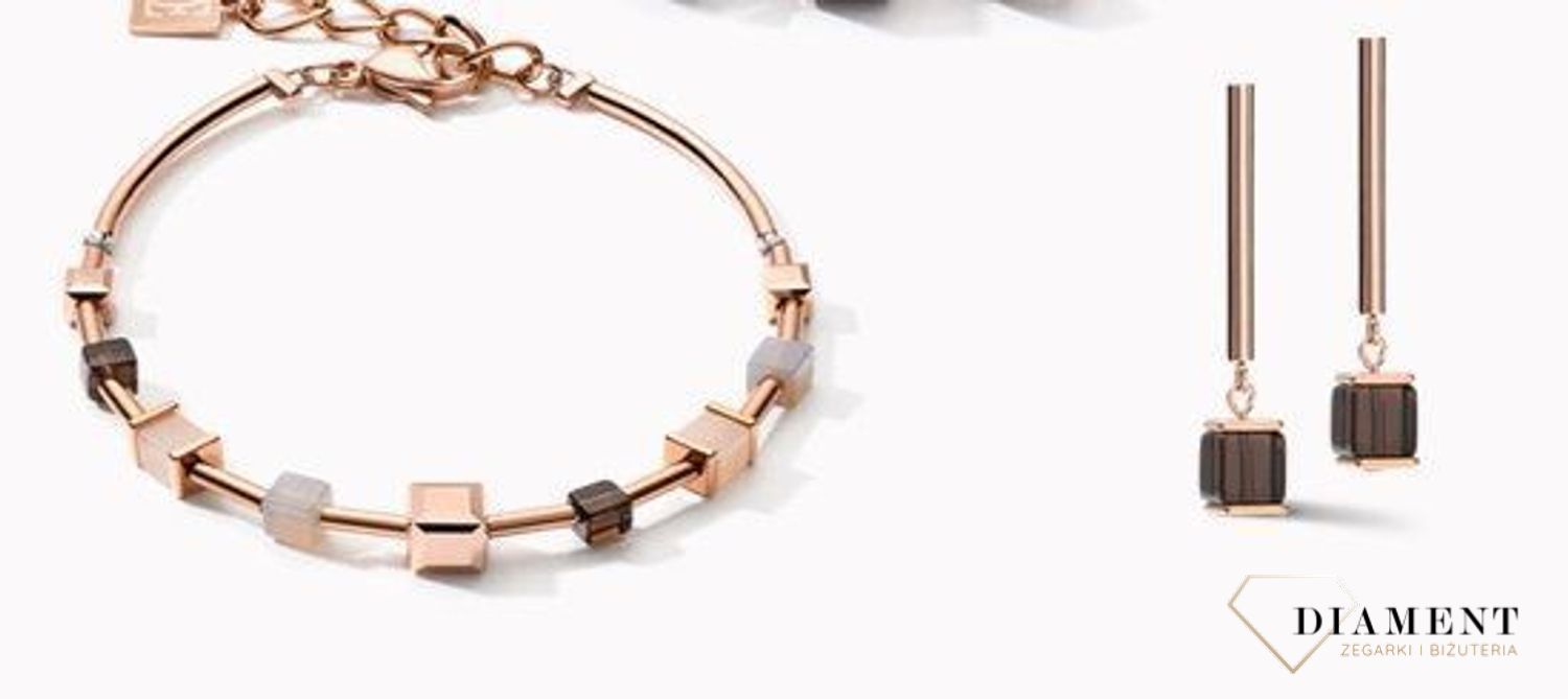 Kolczyki damskie Swarovski Coeur De Lion kamienie naturalne, różowe złoto 5059211100.jpg