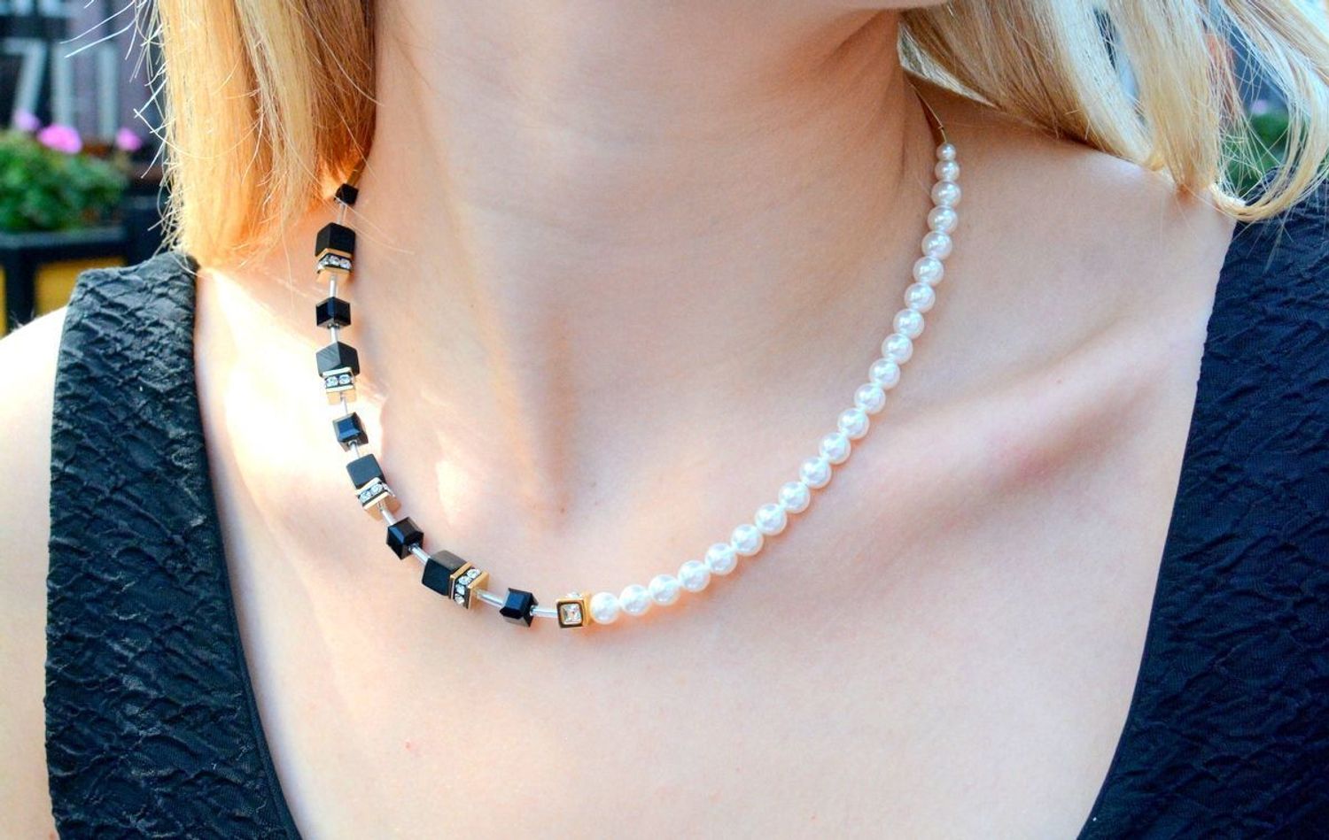 Naszyjnik damski Coeur De Lion GeoCUBE® Precious Fusion Pearls 5086101316..jpg