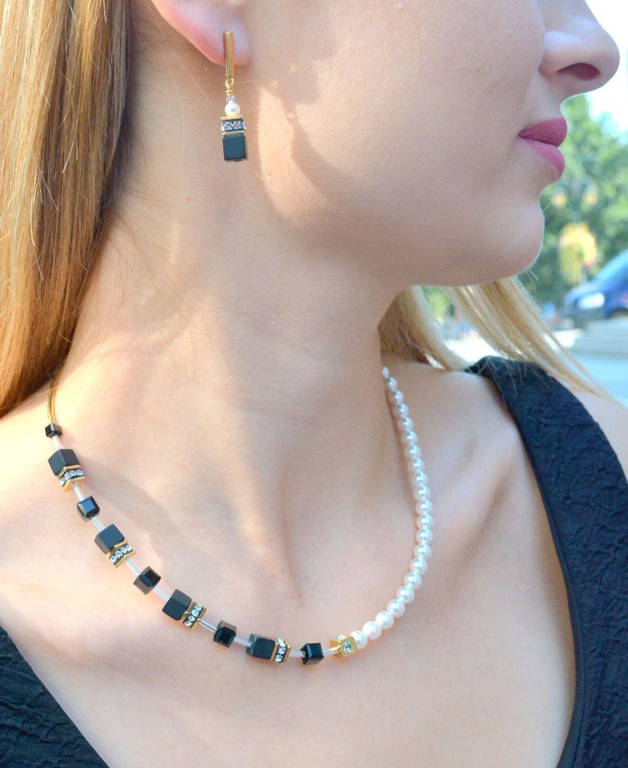 Naszyjnik damski Coeur De Lion GeoCUBE® Precious Fusion Pearls 5086101316..jpg