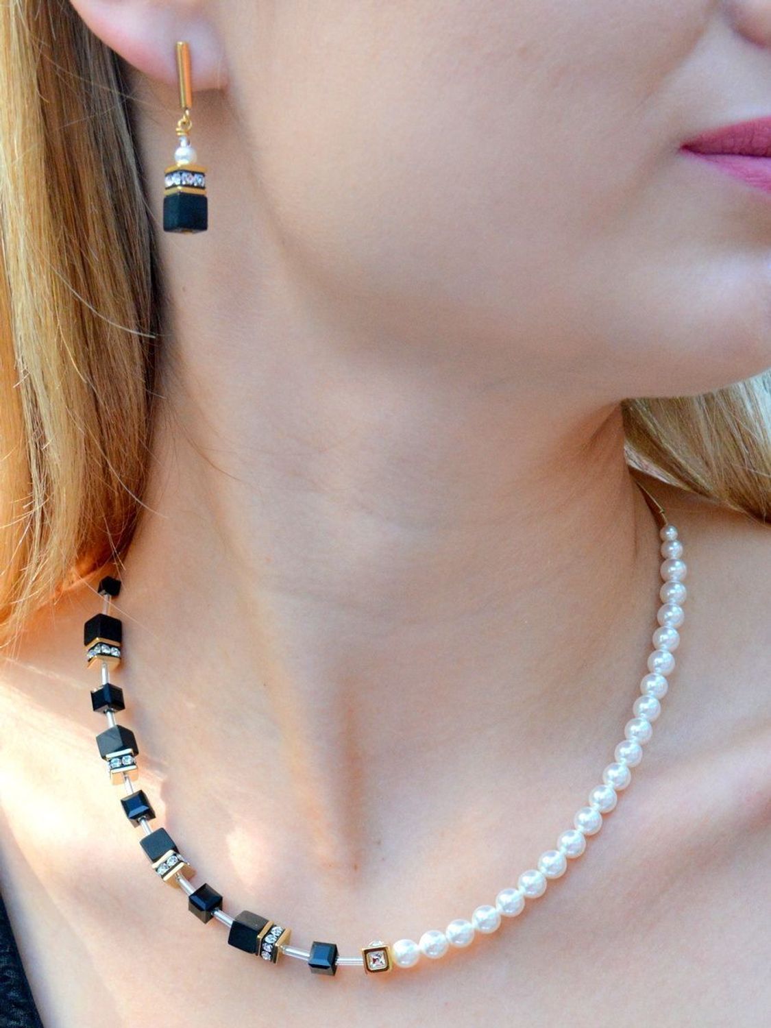 Naszyjnik damski Coeur De Lion GeoCUBE® Precious Fusion Pearls 5086101316..jpg