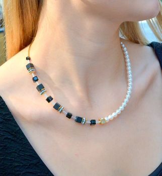 Naszyjnik damski Coeur De Lion GeoCUBE Precious Fusion Pearls 508610-1316 (3).JPG