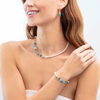 Kolczyki Coeur de Lion GeoCUBE® Precious Fusion Pearls – turkusowe kolczyki damskie (2).jpg