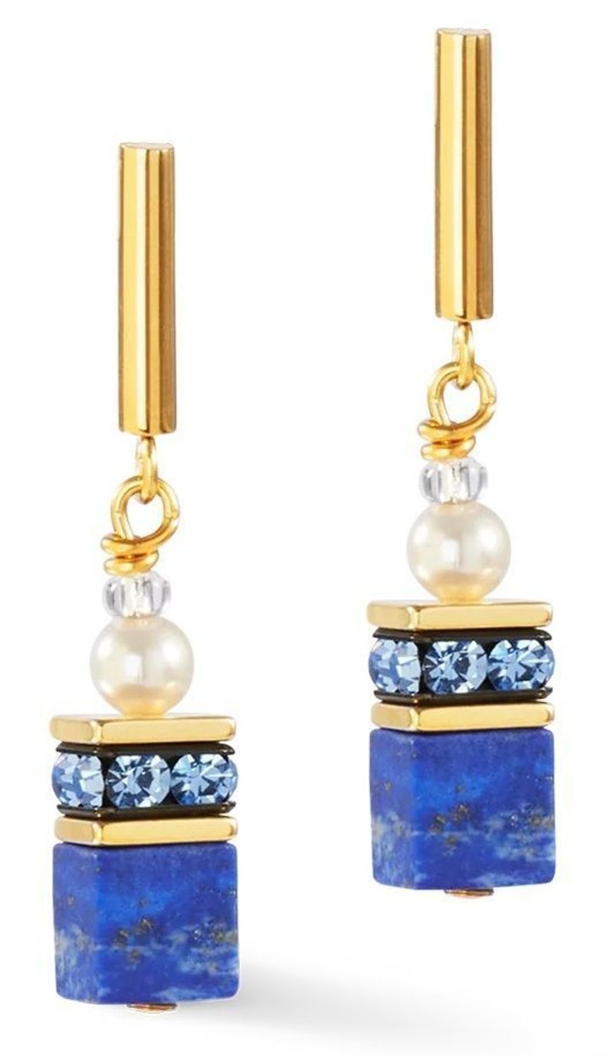 Kolczyki damskie Coeur De Lion Lapis lazuli, Kryształowa perła 508621-0716. ✨ Kolczyki Coeur De Lion – GeoCUBE® Precious Fusion Pearls Niebieskie 💙1.jpg