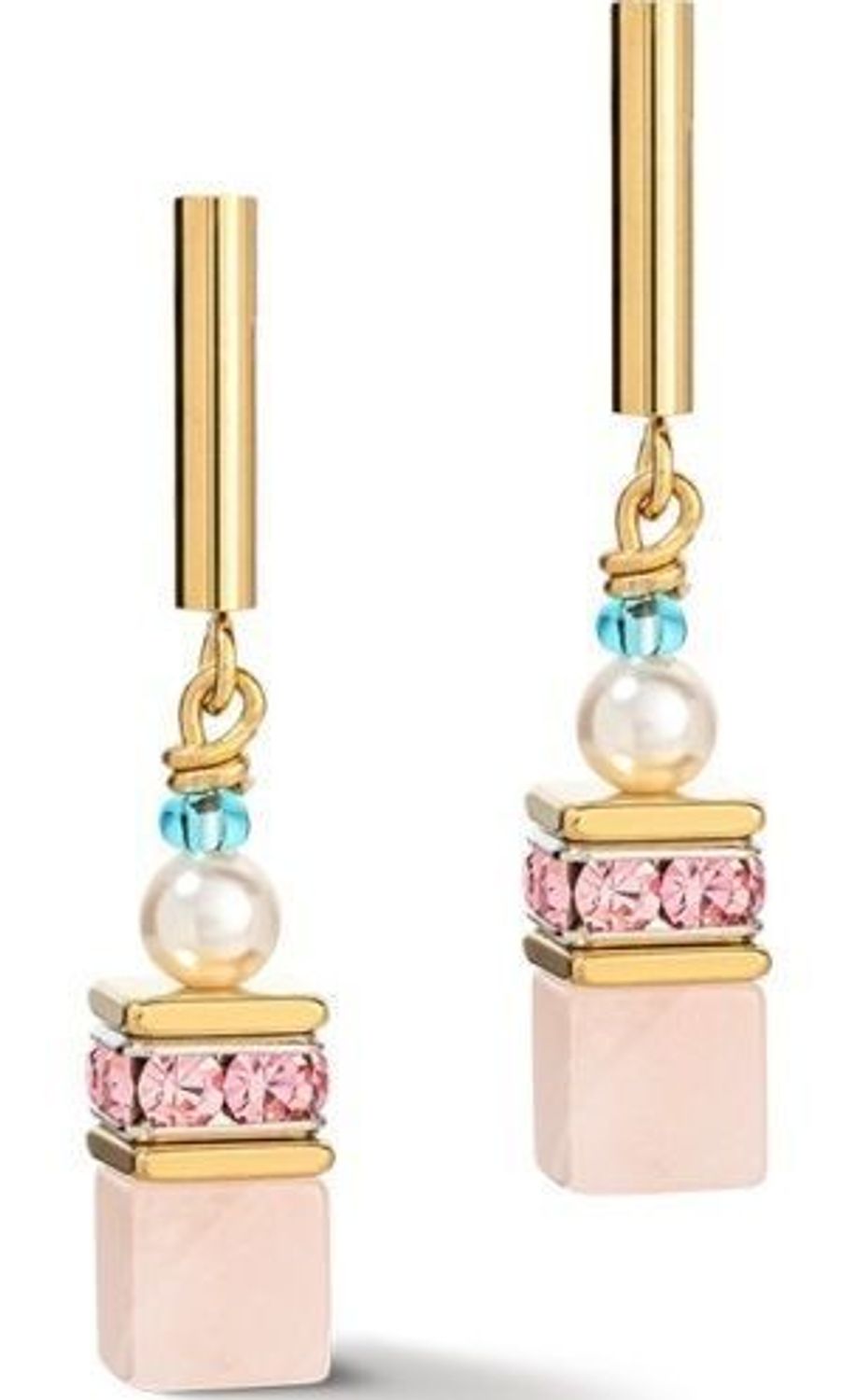 Kolczyki damskie Swarovski Coeur De Lion Perła Swarovskiego®, kwarc różowy 5086211522. Biżuteria idealna zarówno na eleganckie, jak i niezobowiązujące okazje, wykonana z połyskujących kryształów Swarovsk.jpg