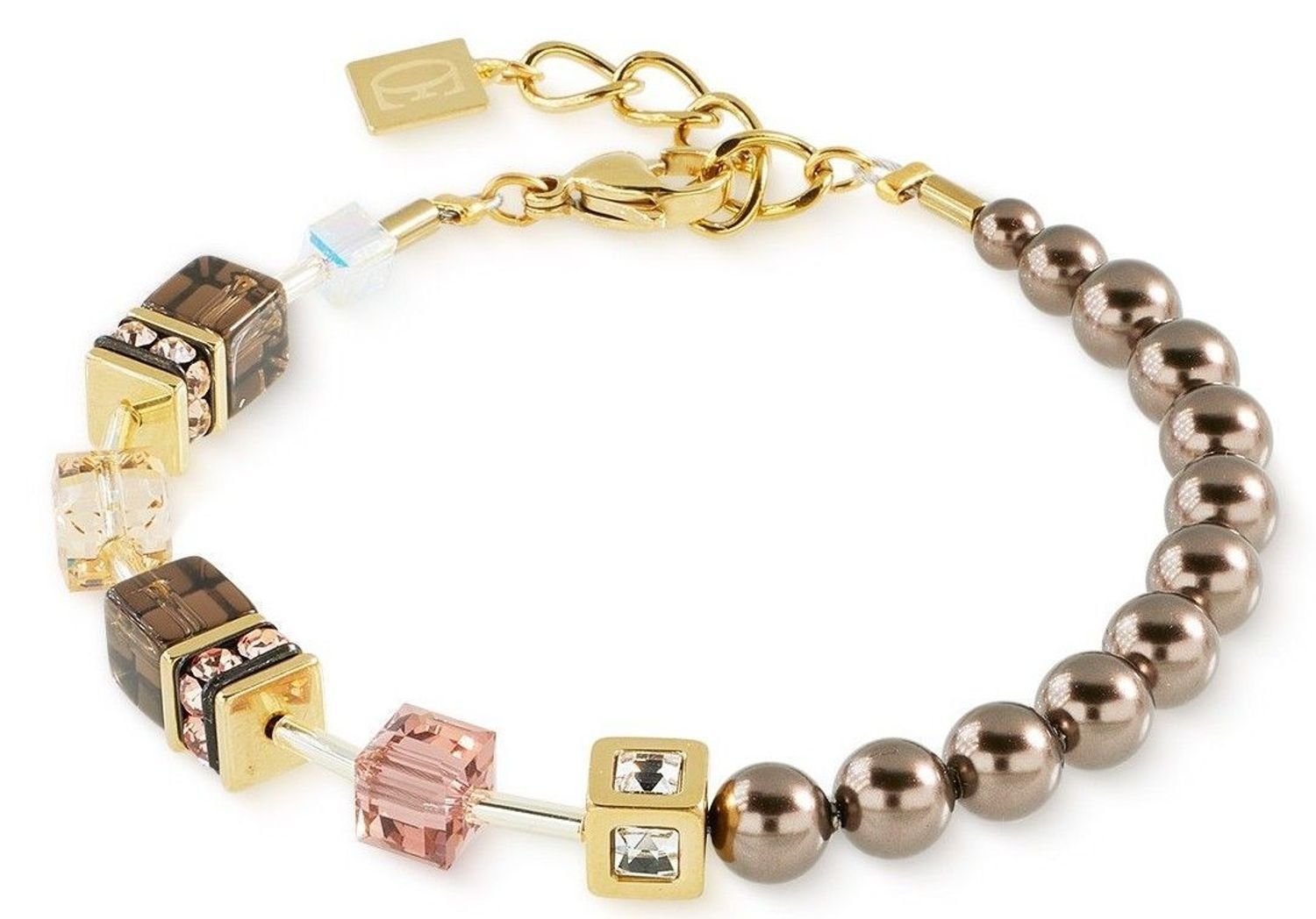 Bransoletka damska Coeur De Lion Kryształ Swarovskiego 508630-1100 ✨ Bransoletka Coeur De Lion – Kryształ Swarovski® w Złotym Odcieniu 💎1.jpg