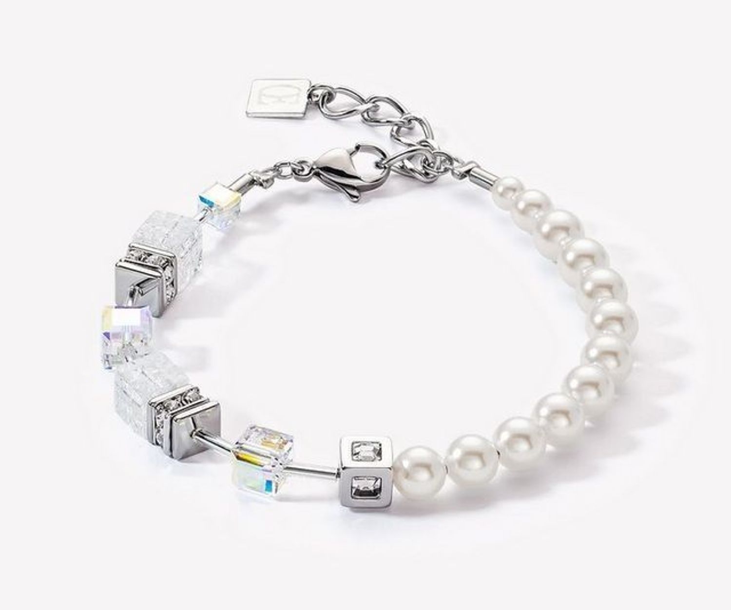 Bransoletka damska Swarovski Coeur De Lion z perłami i kryształem górskim 5086301400.jpg