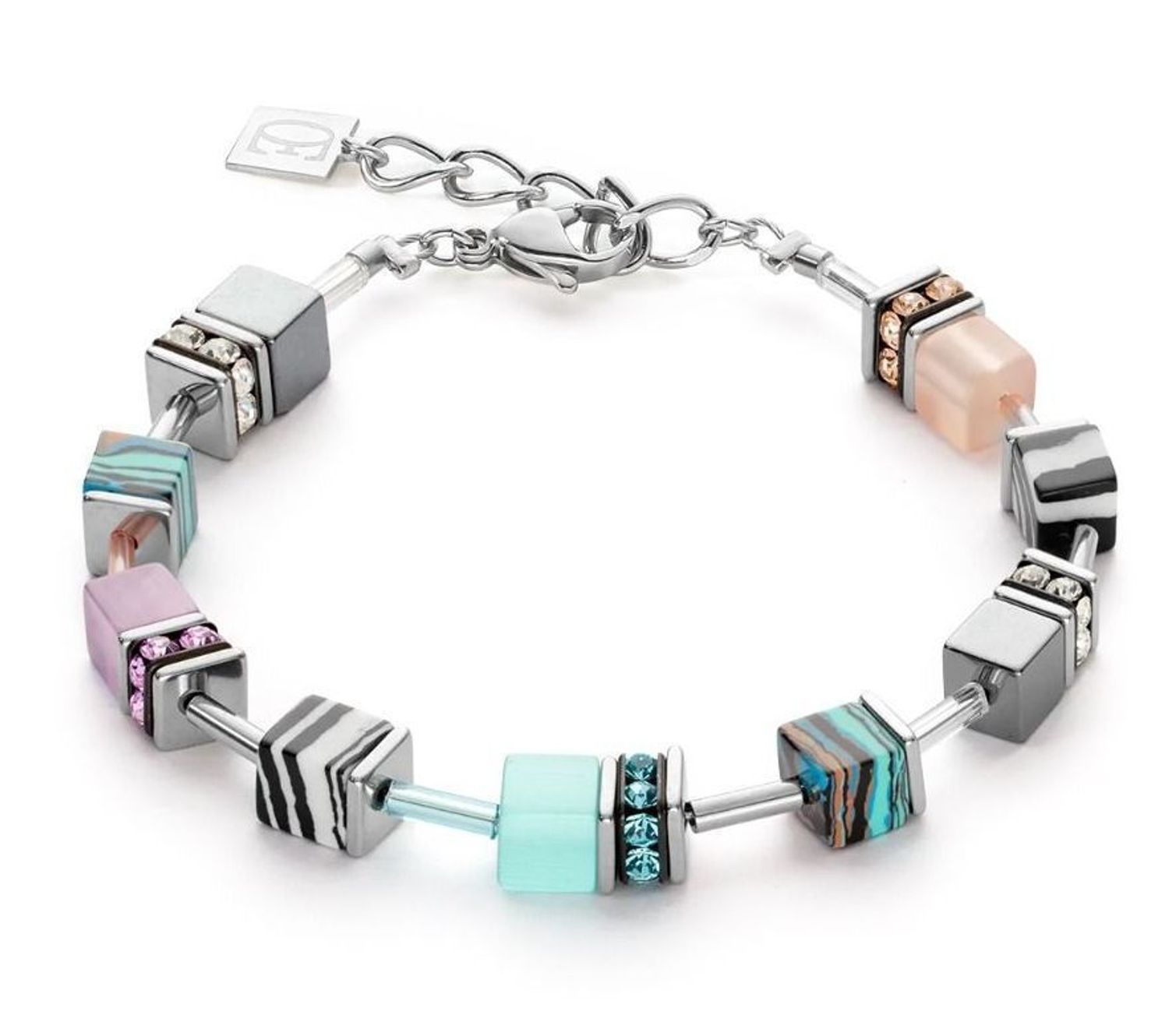 Bransoletka damska Swarovski Coeur De Lion hematyt, malachit,  tygrysie oko 5090301919. COEUR DE LION to nowy koncept biżuterii, wykonanej ręcznie, przy użyciu naturalnych kamieni oraz wysokiej jakości materiał.jpg