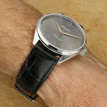 Zegarek Męski Automatyczny 40 mm – Szara Tarcza, Skórzany Pasek, Sellita SW200-1 (3).jpg