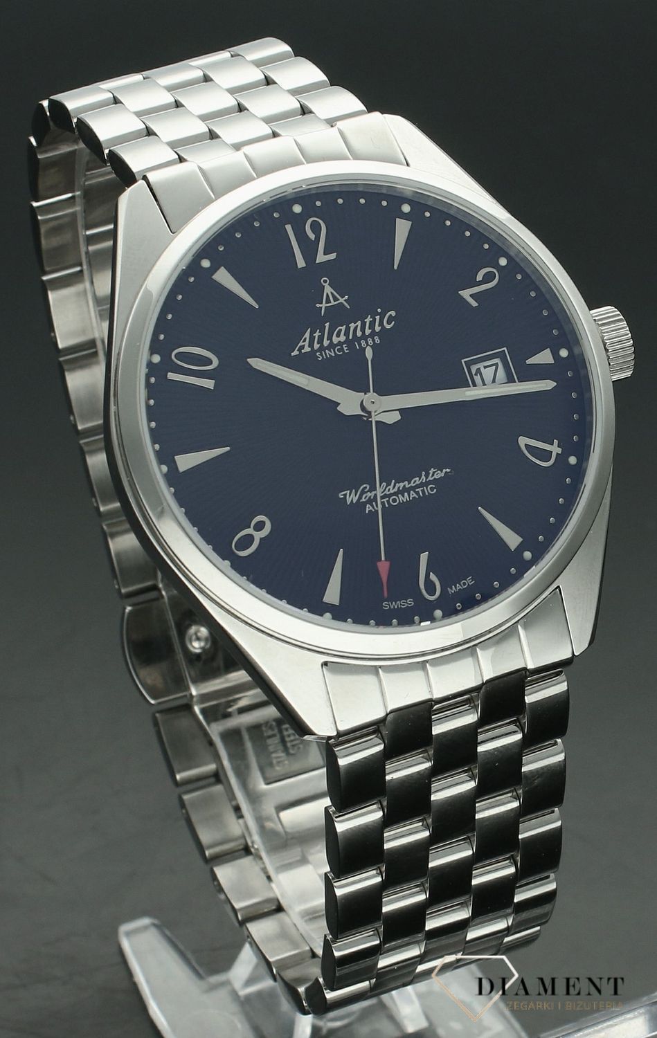 Zegarek męski na bransolecie Atlantic Worldmaster 517524165S. Męski zegarek automatyczny. Zegarek męski Atlantic. Zegarek męski z szafirowym szkłem. Zegarek męski Atlantic na bransolecie. Zegarek męski automaty (1).jpg