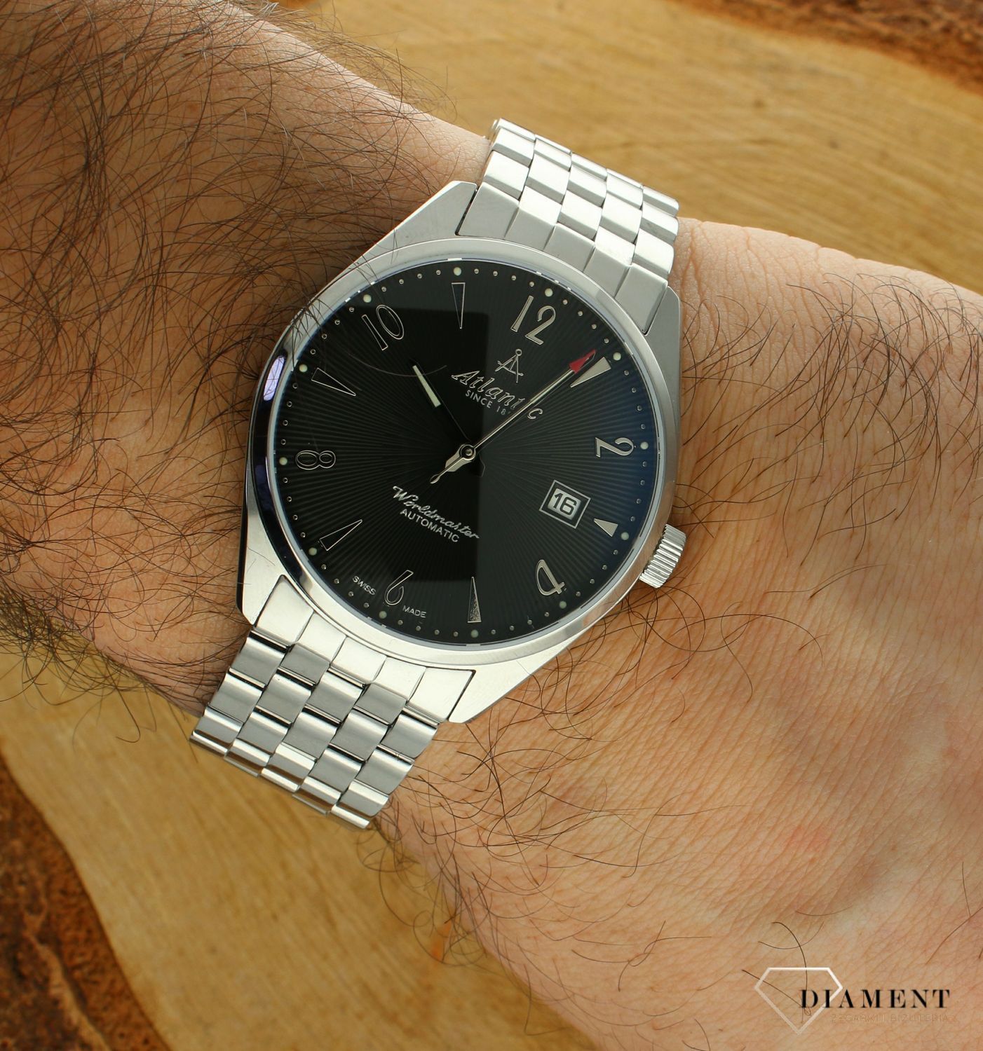 Zegarek męski na bransolecie Atlantic Worldmaster 517524165S. Męski zegarek automatyczny. Zegarek męski Atlantic. Zegarek męski z szafirowym szkłem. Zegarek męski Atlantic na bransolecie. Zegarek męski automaty (1).jpg