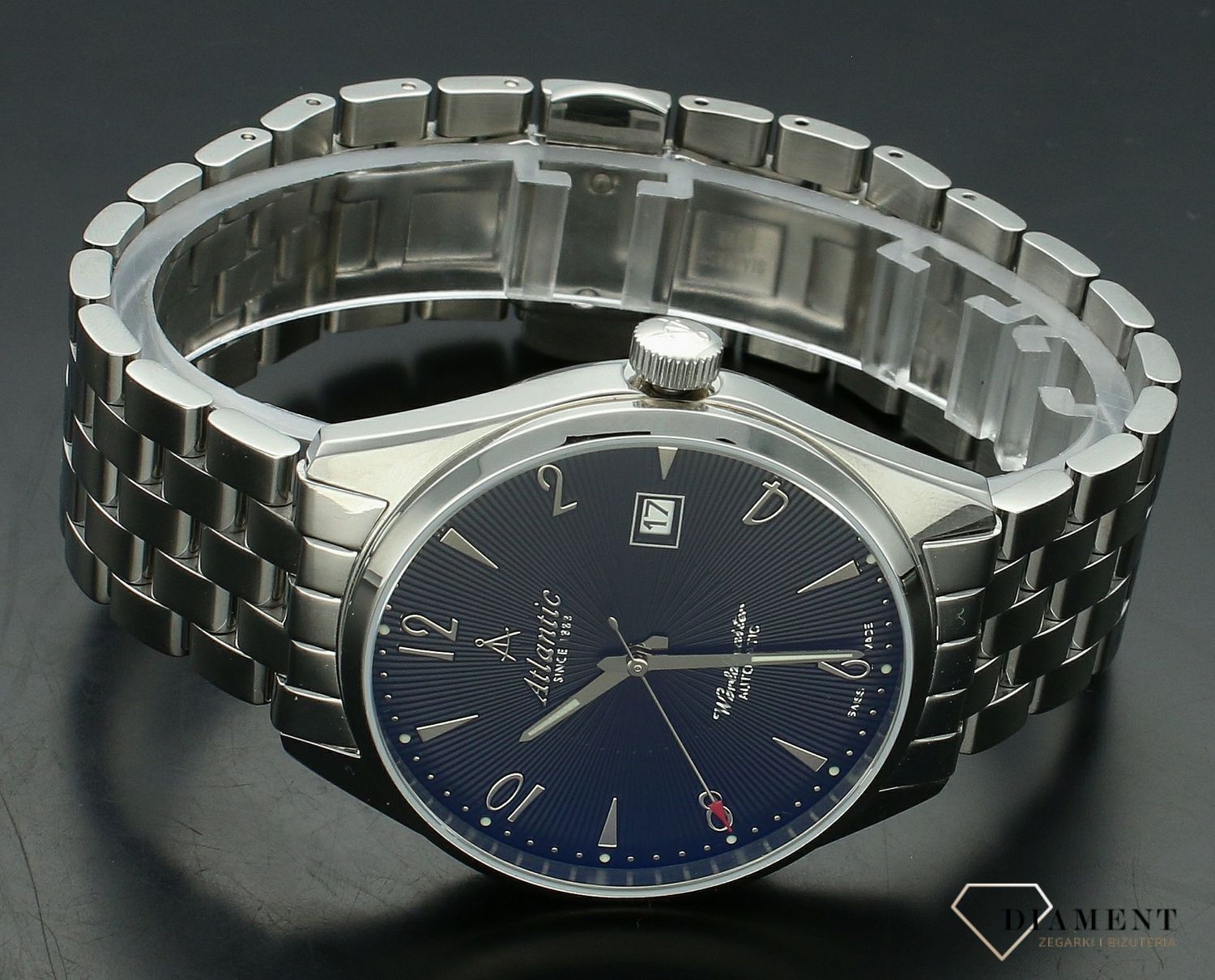 Zegarek męski na bransolecie Atlantic Worldmaster 517524165S. Męski zegarek automatyczny. Zegarek męski Atlantic. Zegarek męski z szafirowym szkłem. Zegarek męski Atlantic na bransolecie. Zegarek męski automaty (1).jpg