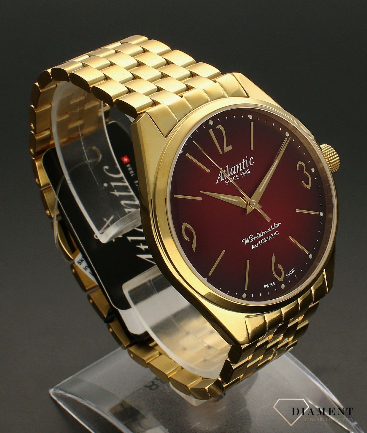 Zegarek damski Atlantic 51752.45.99GM z linii Worldmaster wyposażony jest w mechanizm automatyczny, który gromadzi energię dzięki wahnikowi. Naturalne ruchy reki powodują obroty wahnika.webp