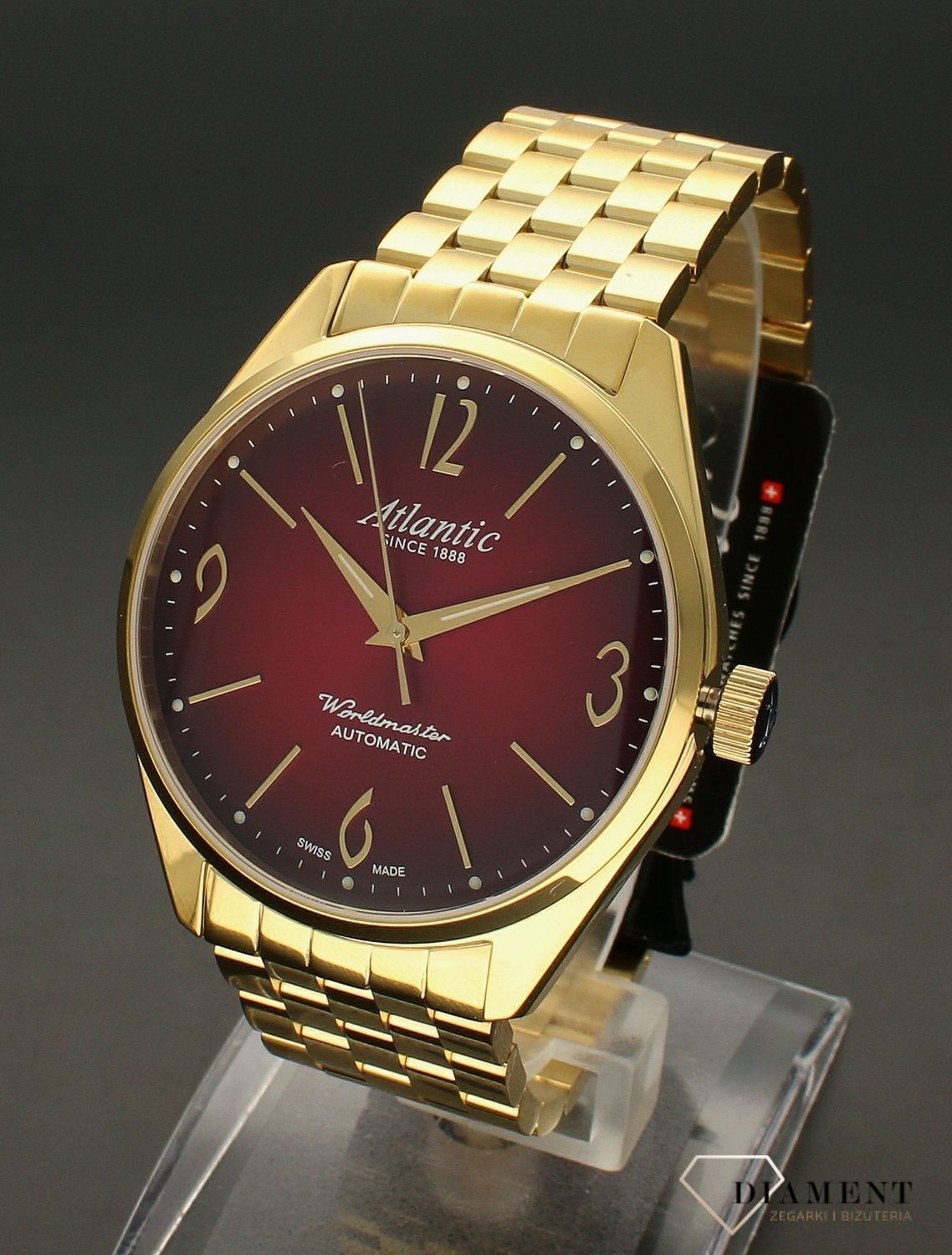 Zegarek damski Atlantic 51752.45.99GM z linii Worldmaster wyposażony jest w mechanizm automatyczny, który gromadzi energię dzięki wahnikowi. Naturalne ruchy reki powodują obroty wahnika.webp