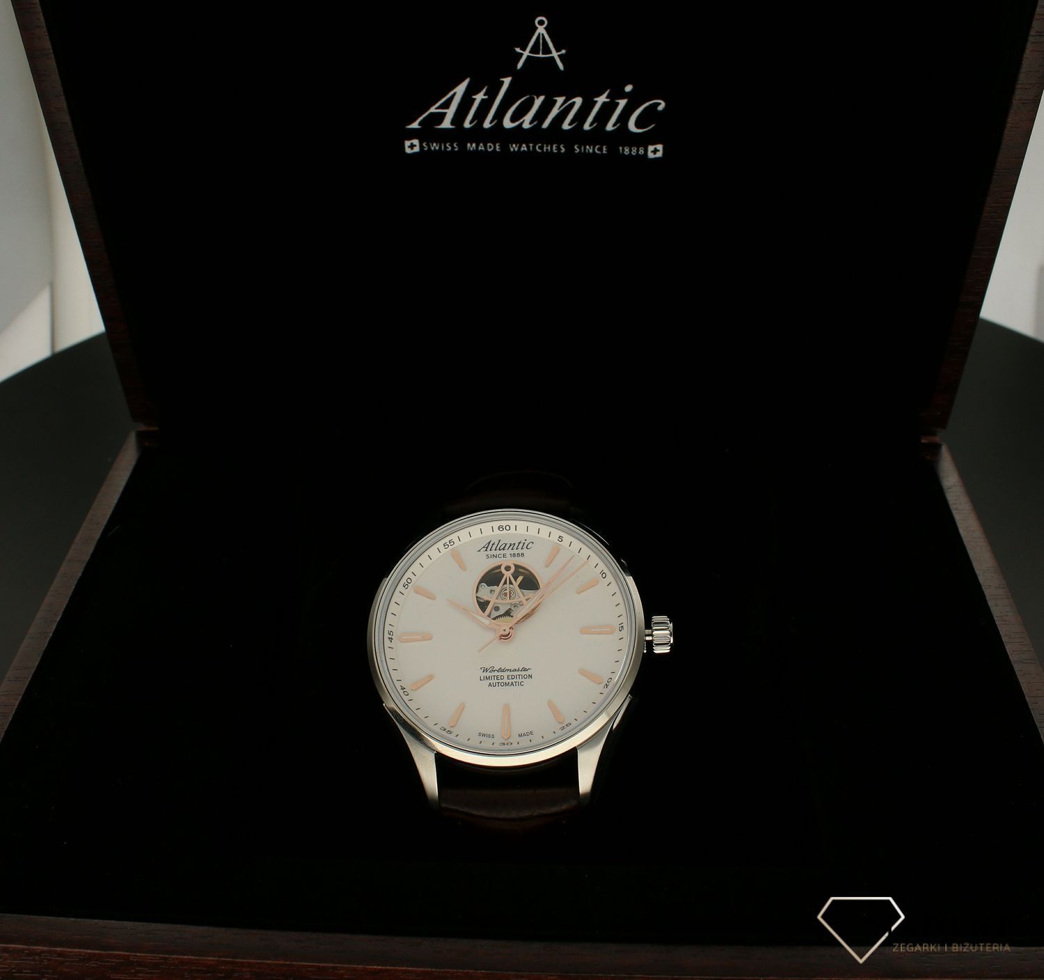 Zegarek męski na pasku Atlantic Worldmaster Open Heart Limited Edition 52780.41.21R.webp