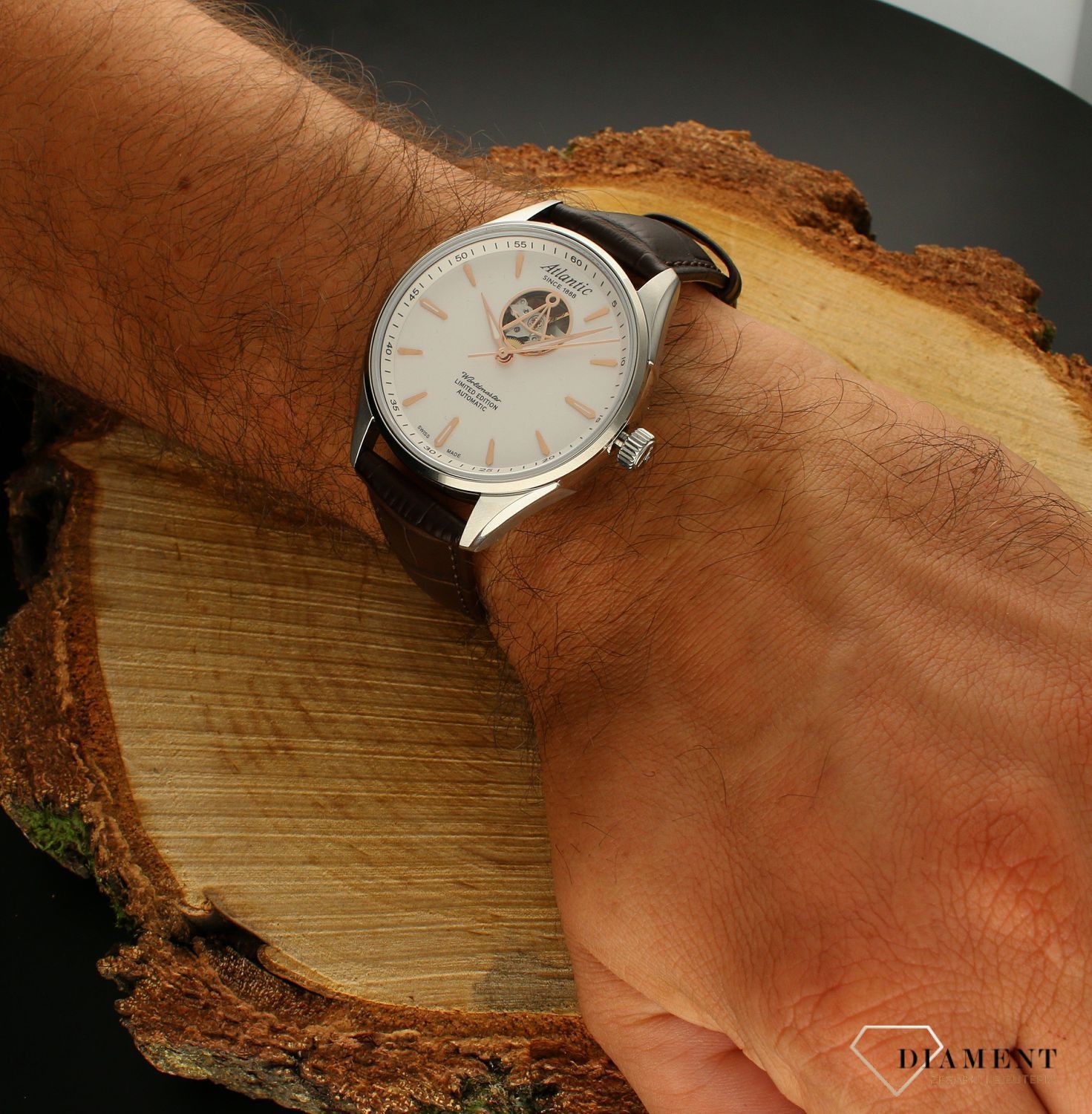 Zegarek męski na pasku Atlantic Worldmaster Open Heart Limited Edition 52780.41.21R.webp