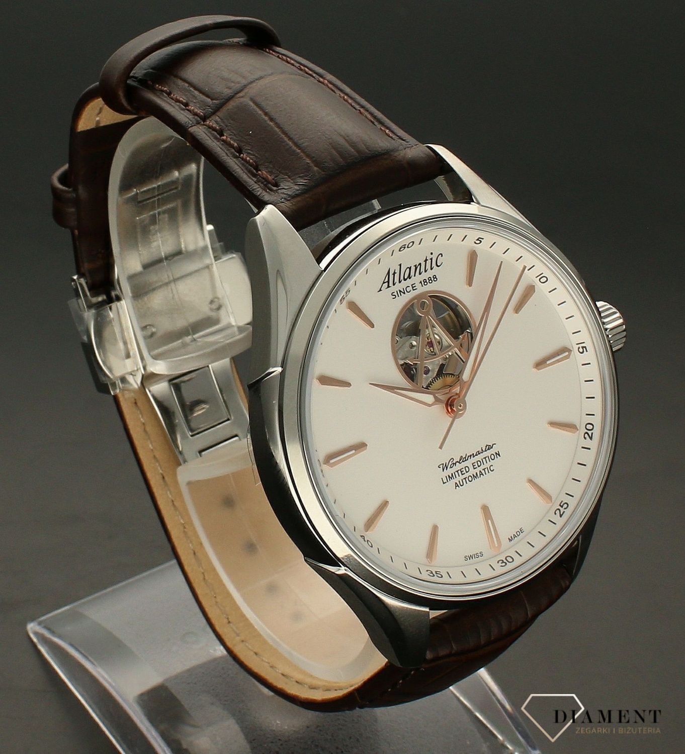 Zegarek męski na pasku Atlantic Worldmaster Open Heart Limited Edition 52780.41.21R.webp